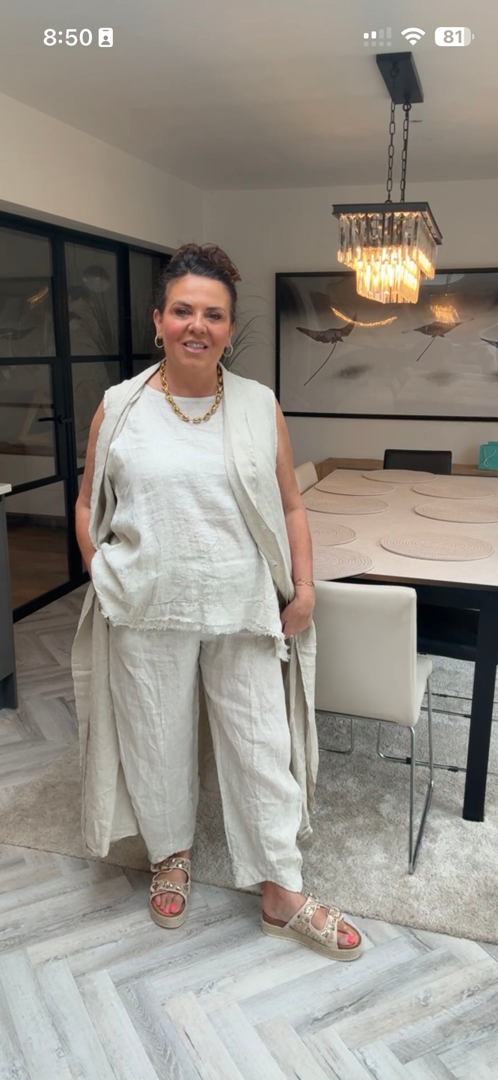 Amalfi Linen V-Cut Trousers