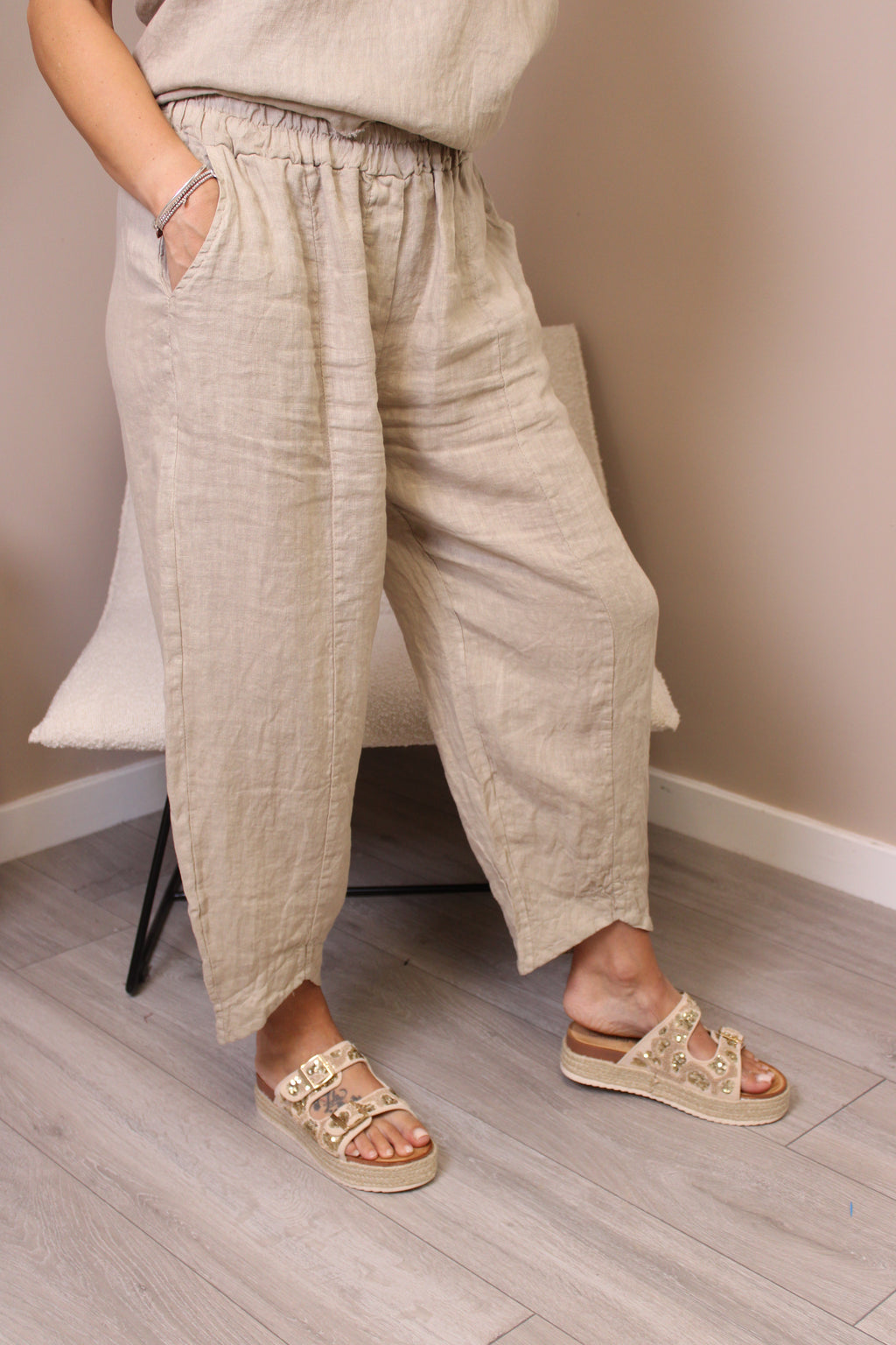 Amalfi Linen V-Cut Trousers