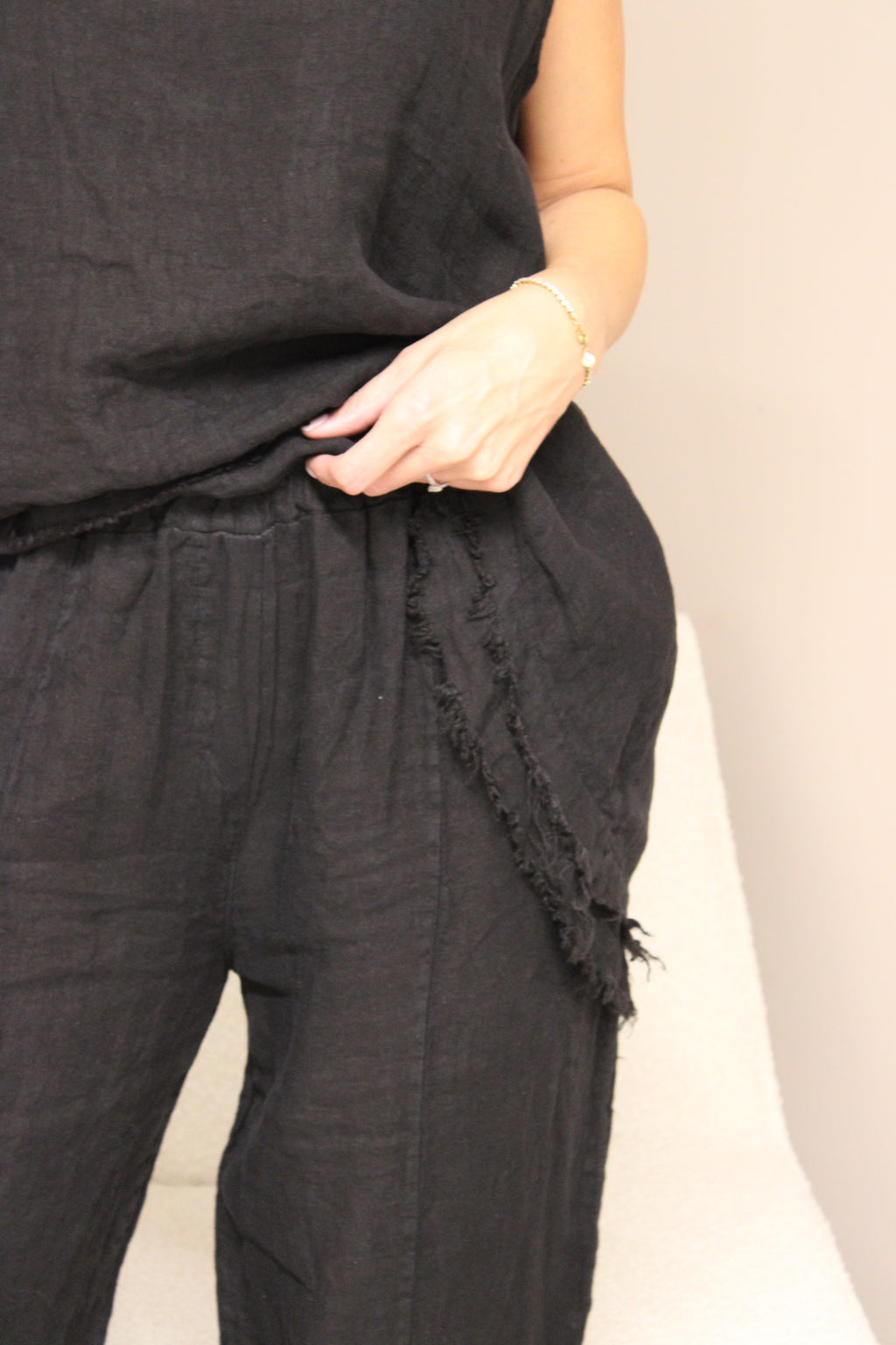 Amalfi Linen V-Cut Trousers