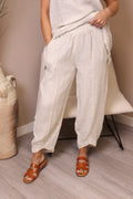 Amalfi Linen V-Cut Trousers