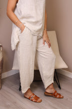 Amalfi Linen V-Cut Trousers