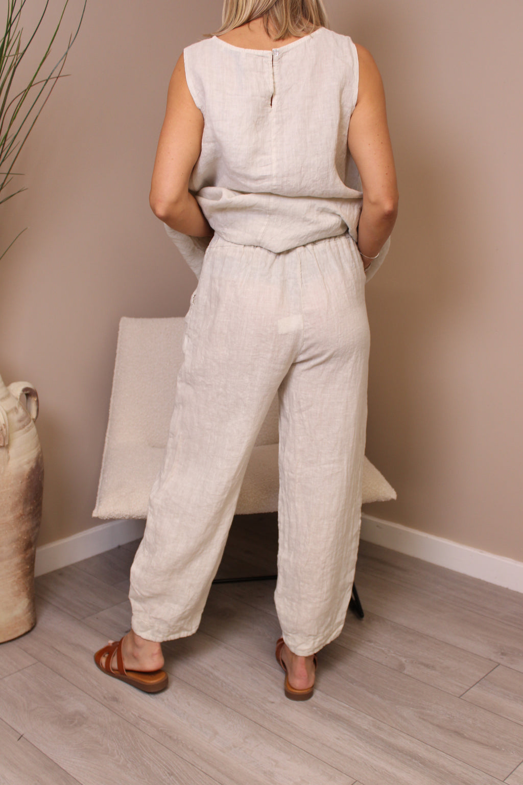Amalfi Linen V-Cut Trousers
