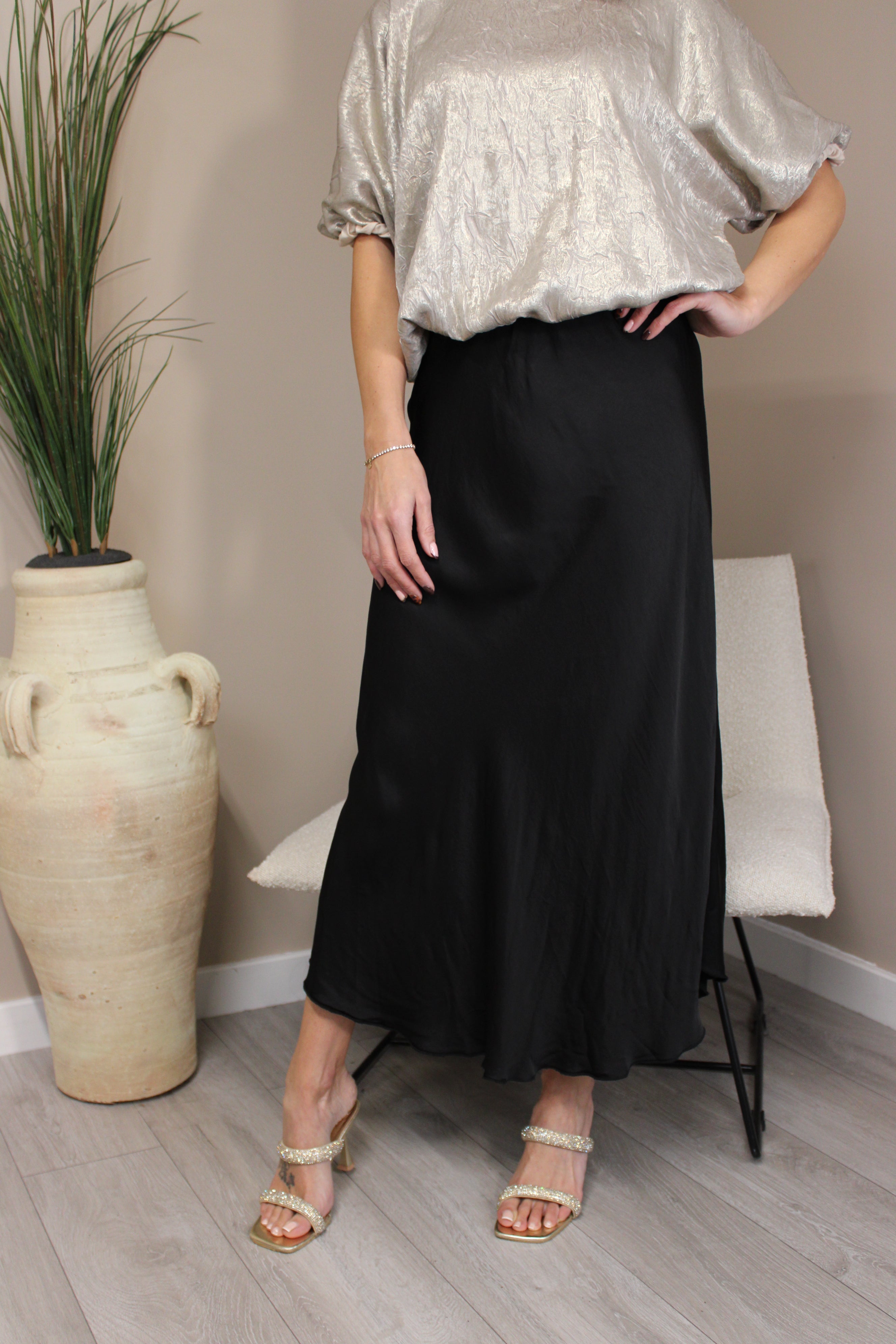 Vienna Silk Slip Skirt