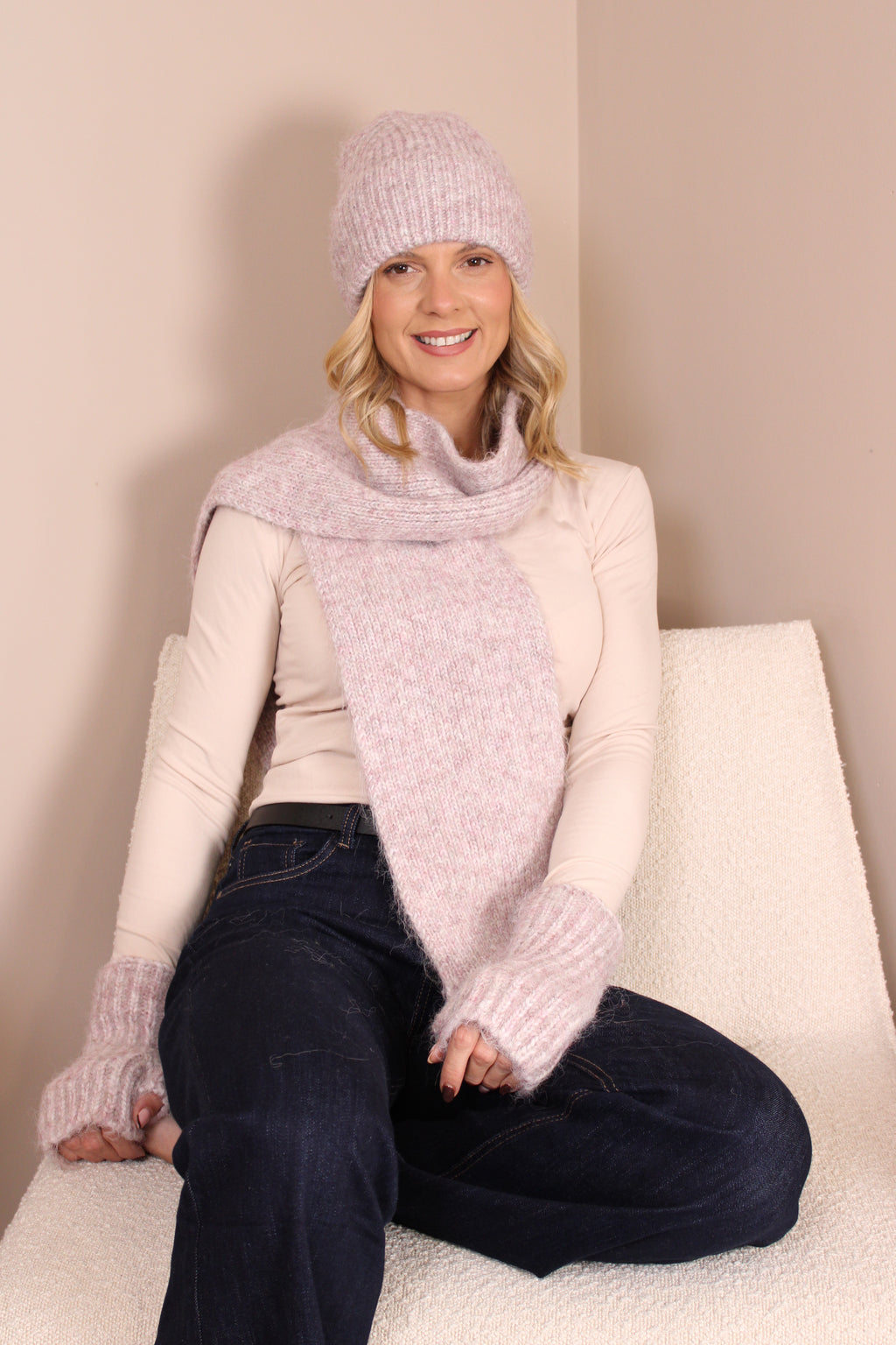 Windsor Hat, Scarf and Mitts Set