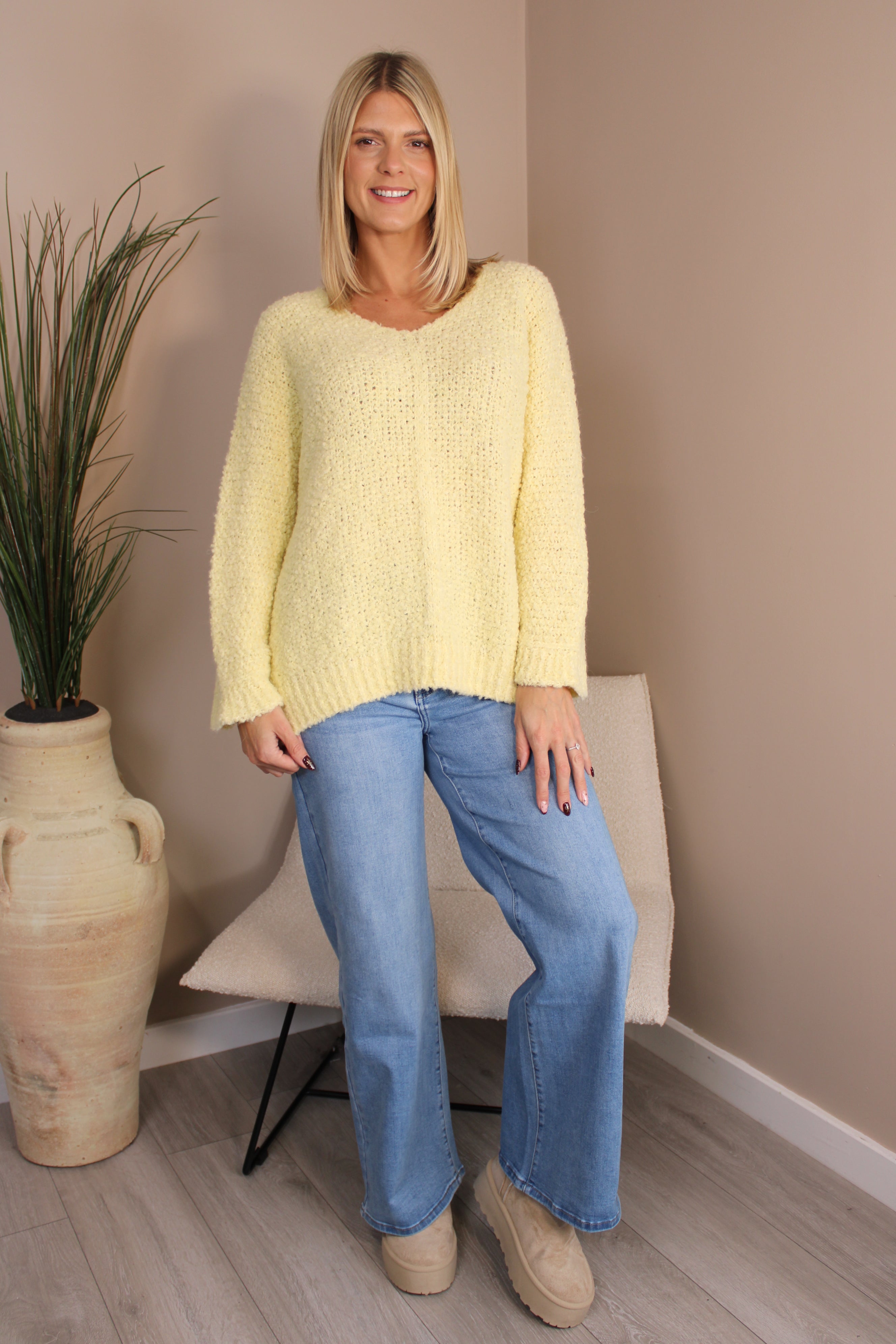 Cartmel Fluffy V Neck Jumper