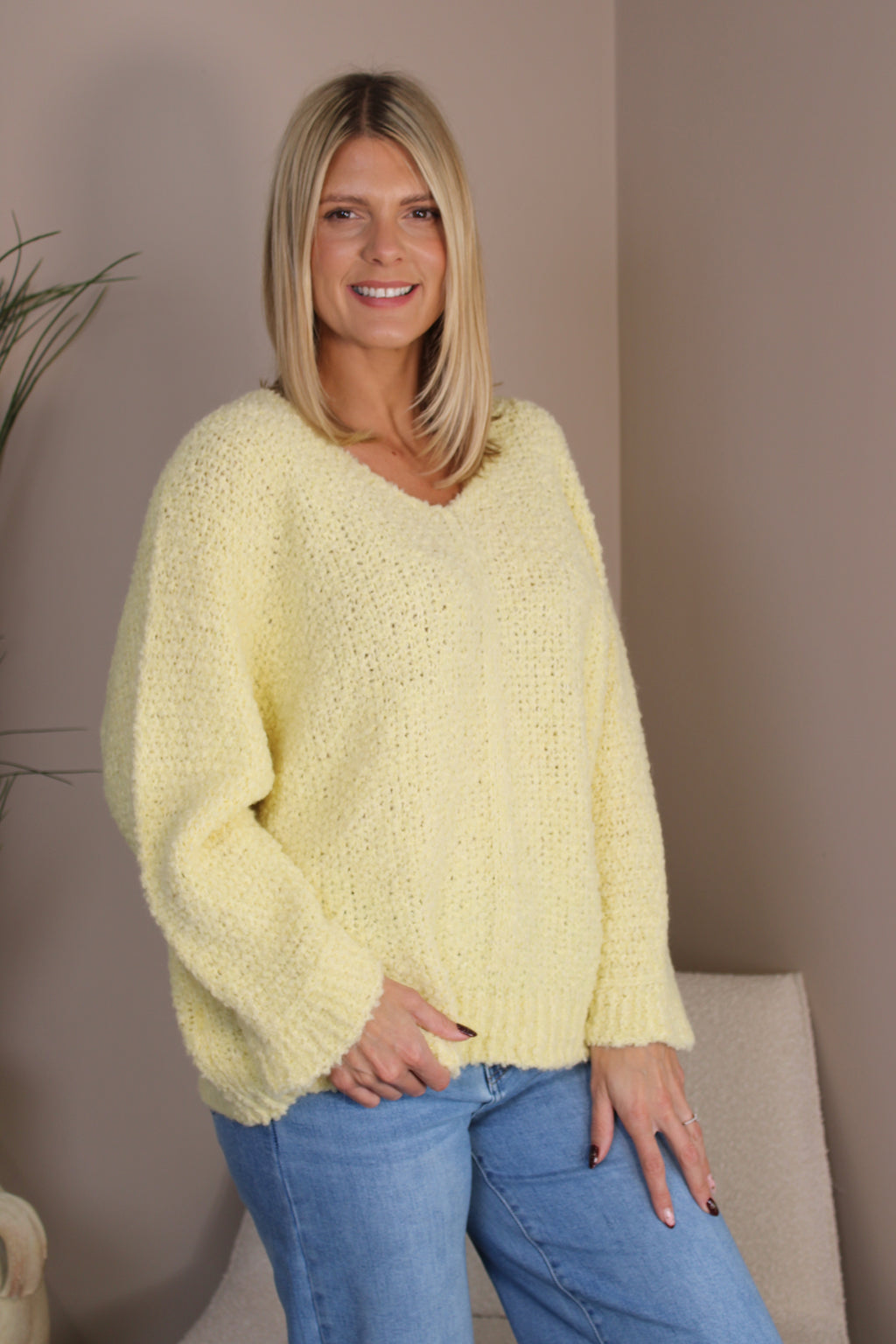 Cartmel Fluffy V Neck Jumper