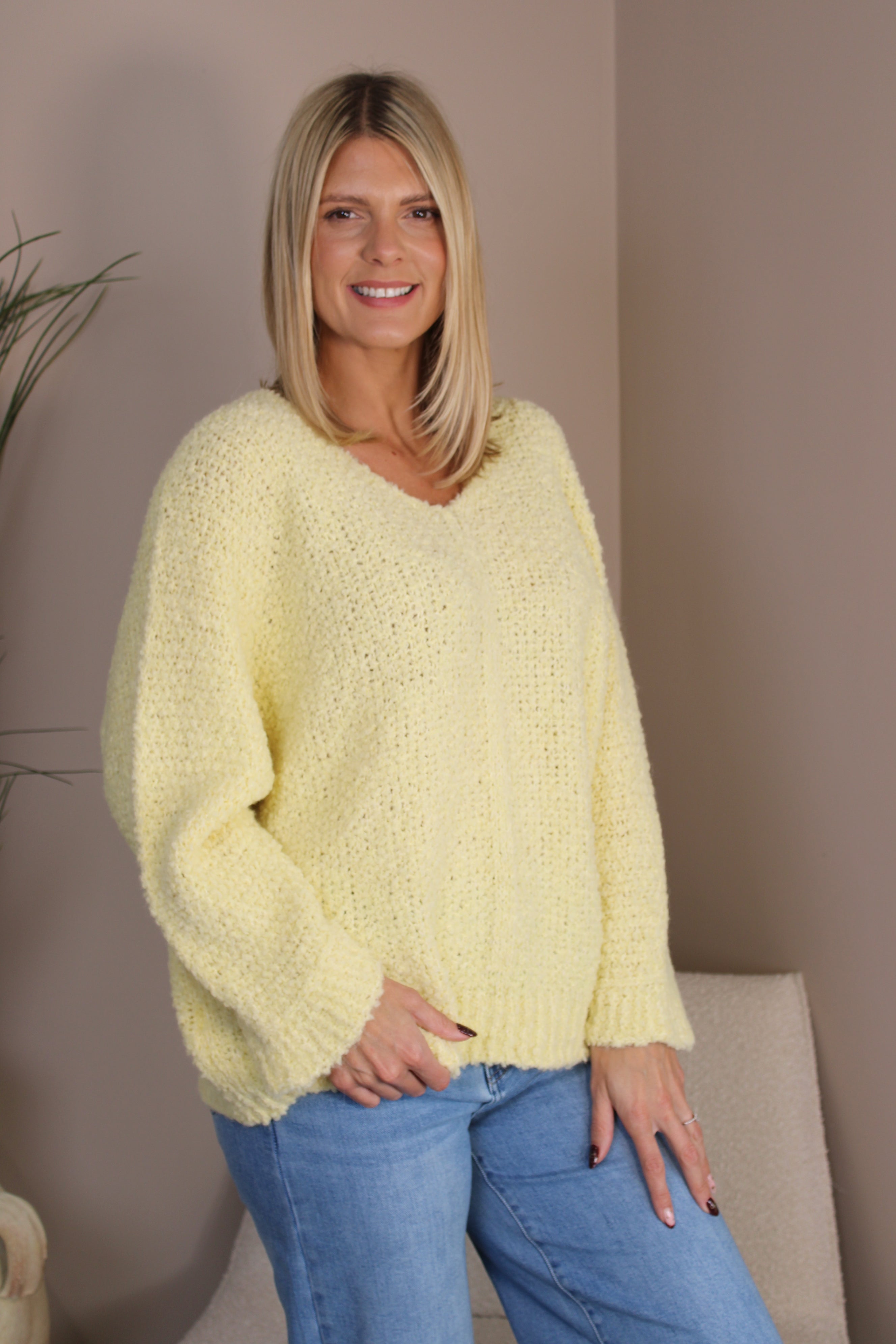 Cartmel Fluffy V Neck Jumper