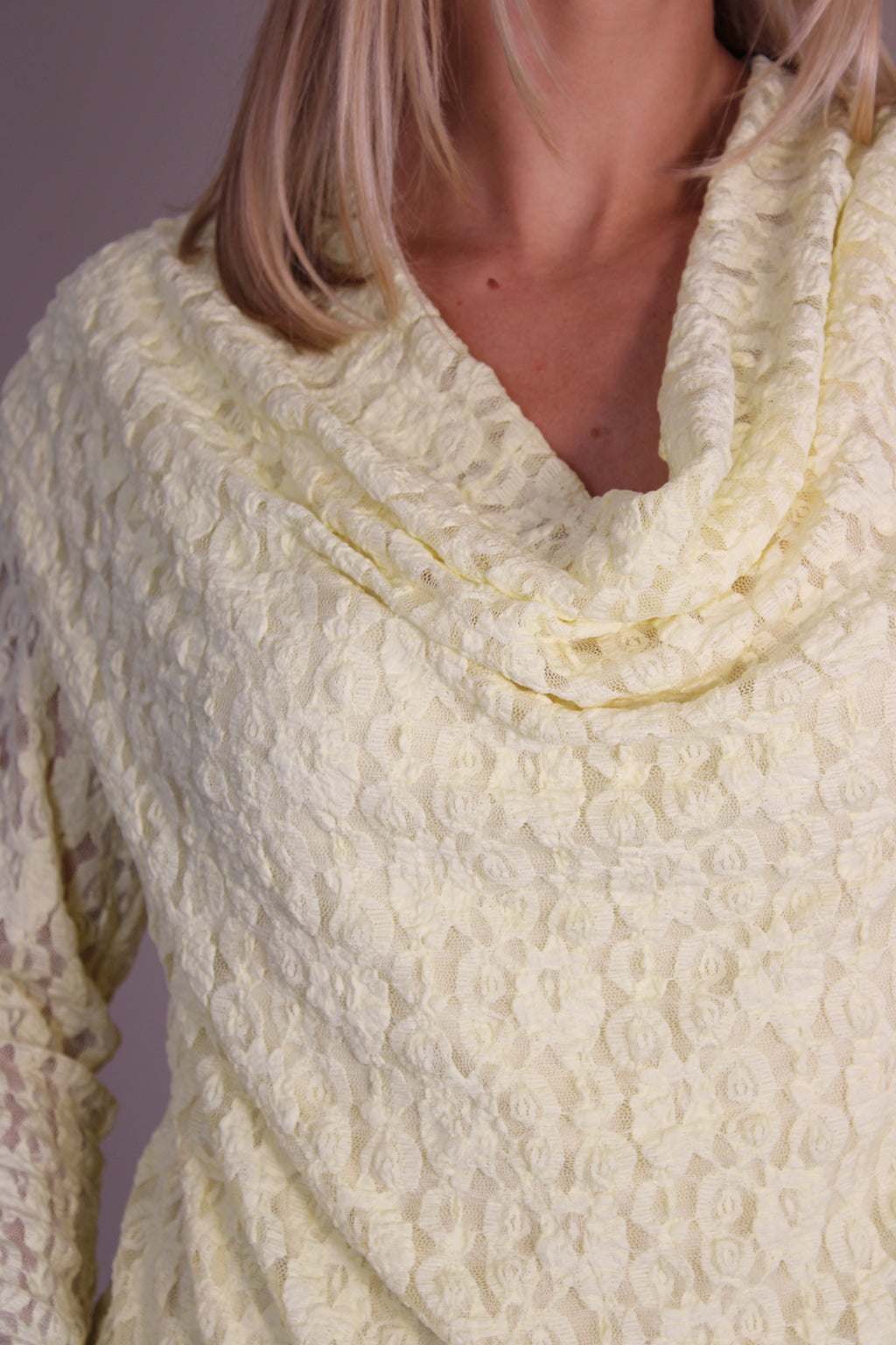 Cartmel Cowl Neck Lace Top