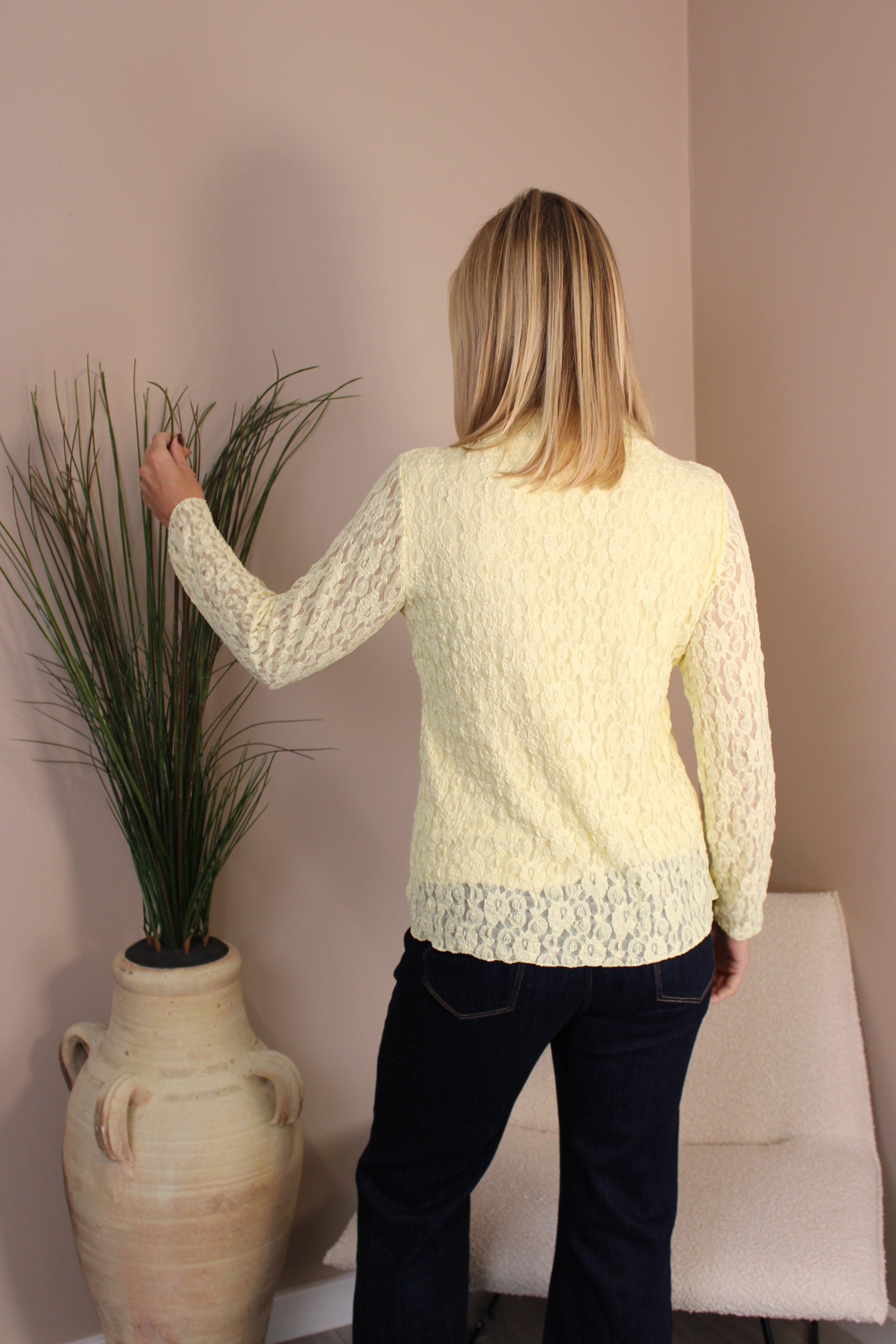 Cartmel High Neck Lace Top