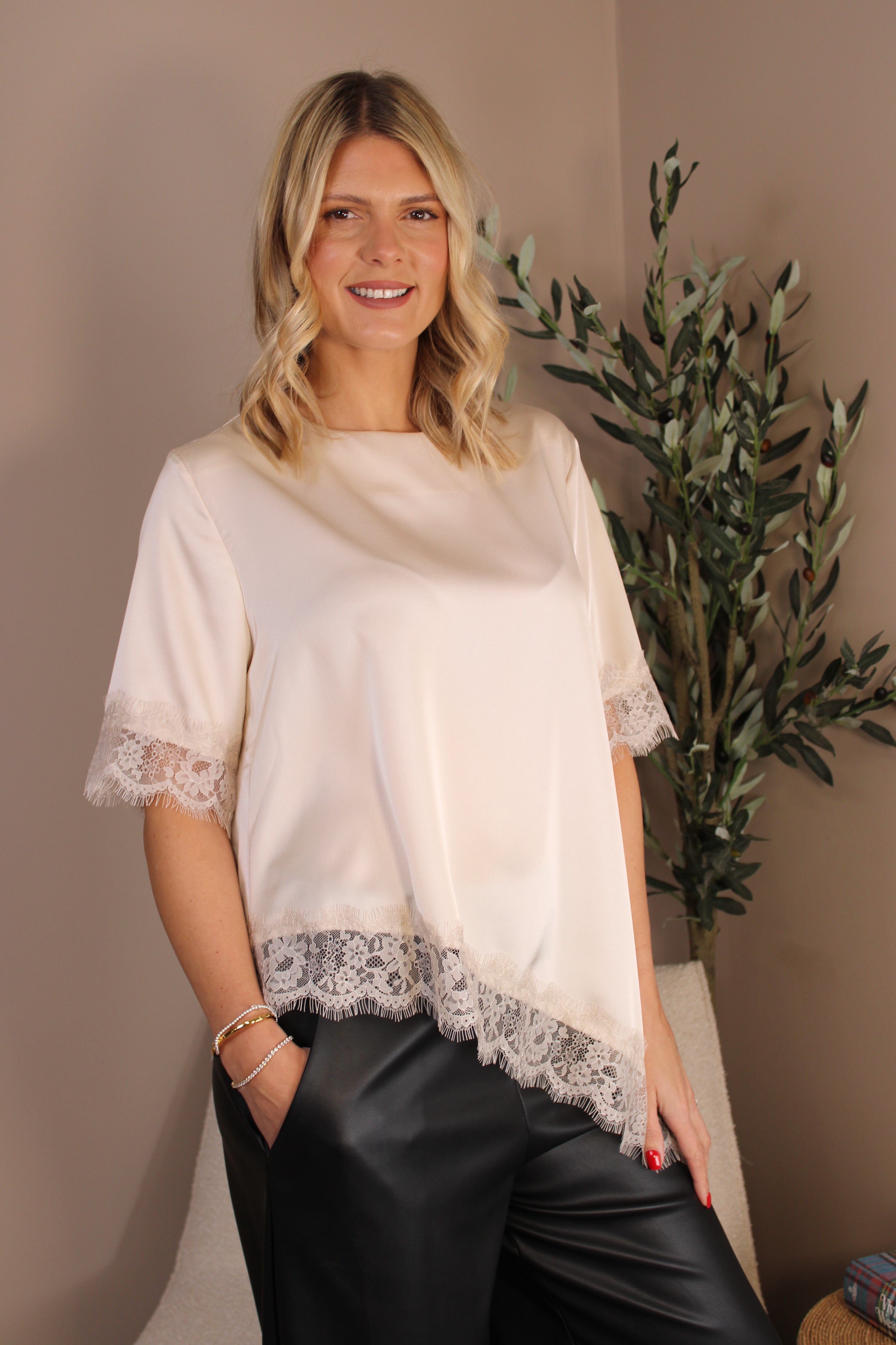 Richmond Lace Trim Top
