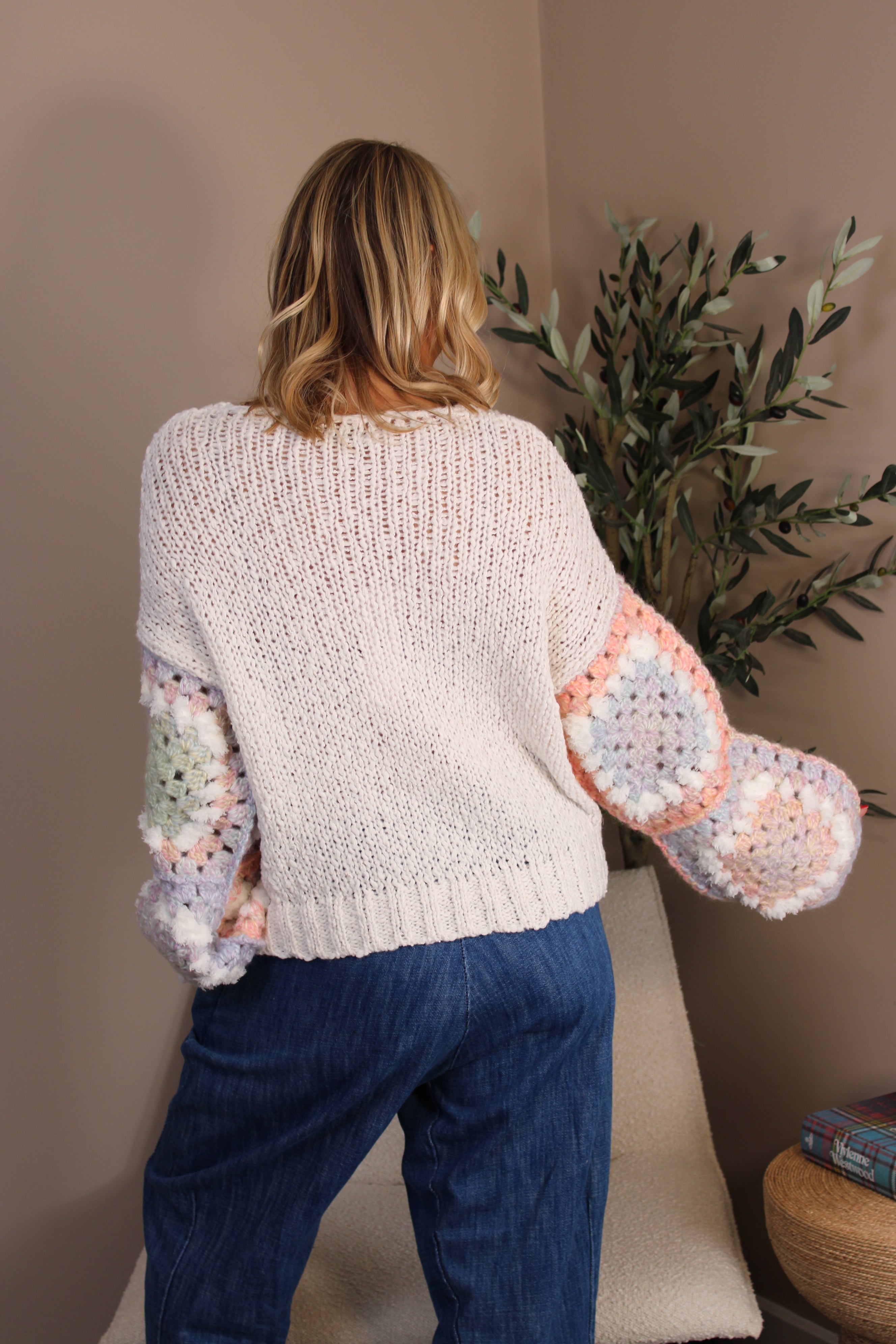 Salcombe Crochet Sleeve Knit