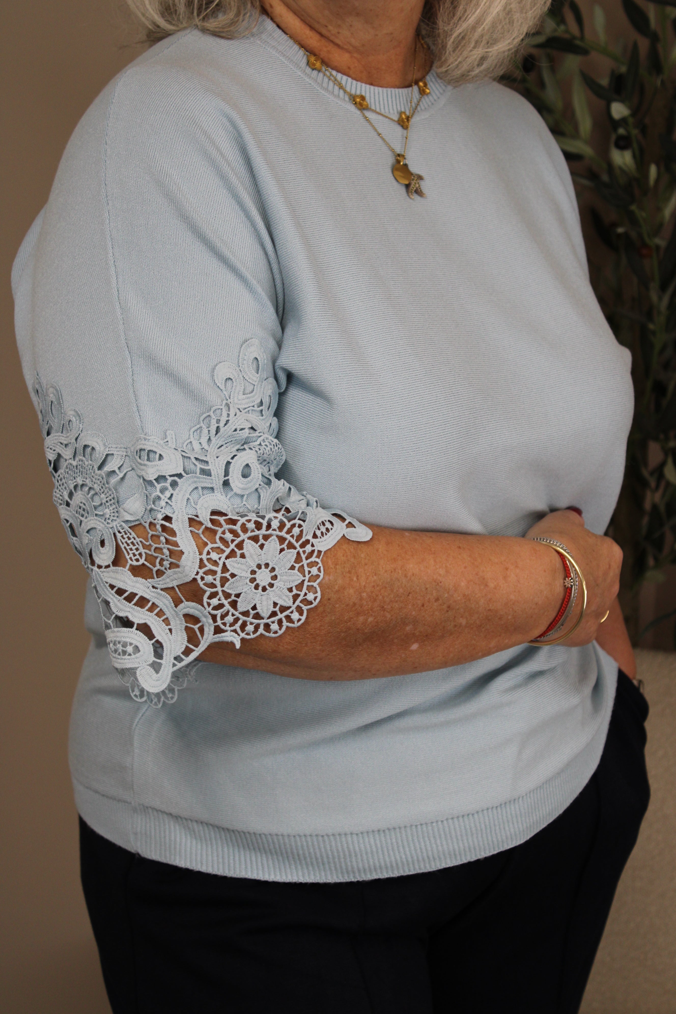 Richmond Lace Sleeve Tee