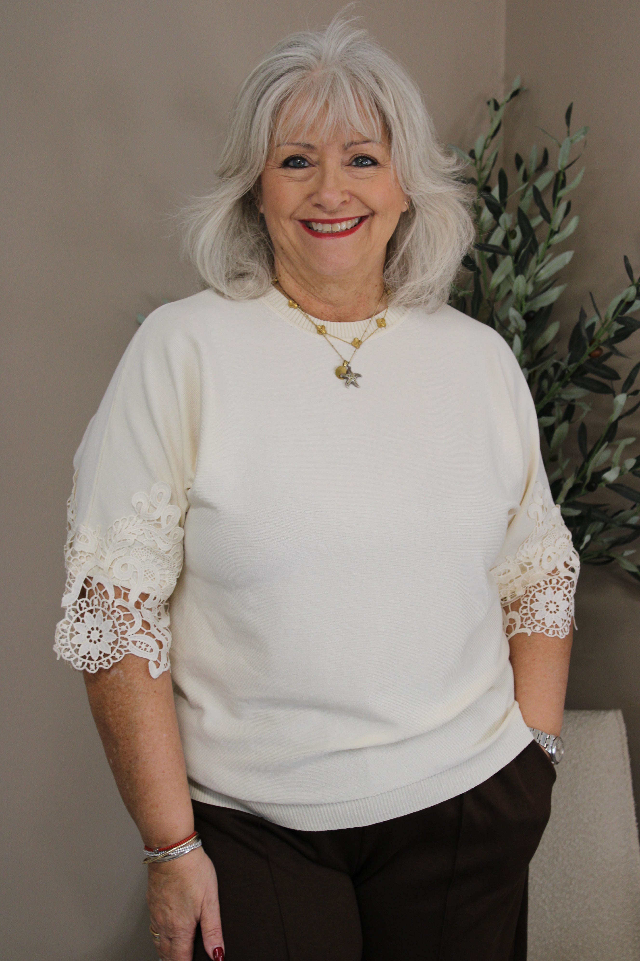 Richmond Lace Sleeve Tee