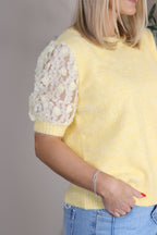 Salcombe Flower Sleeve Knitted Tee