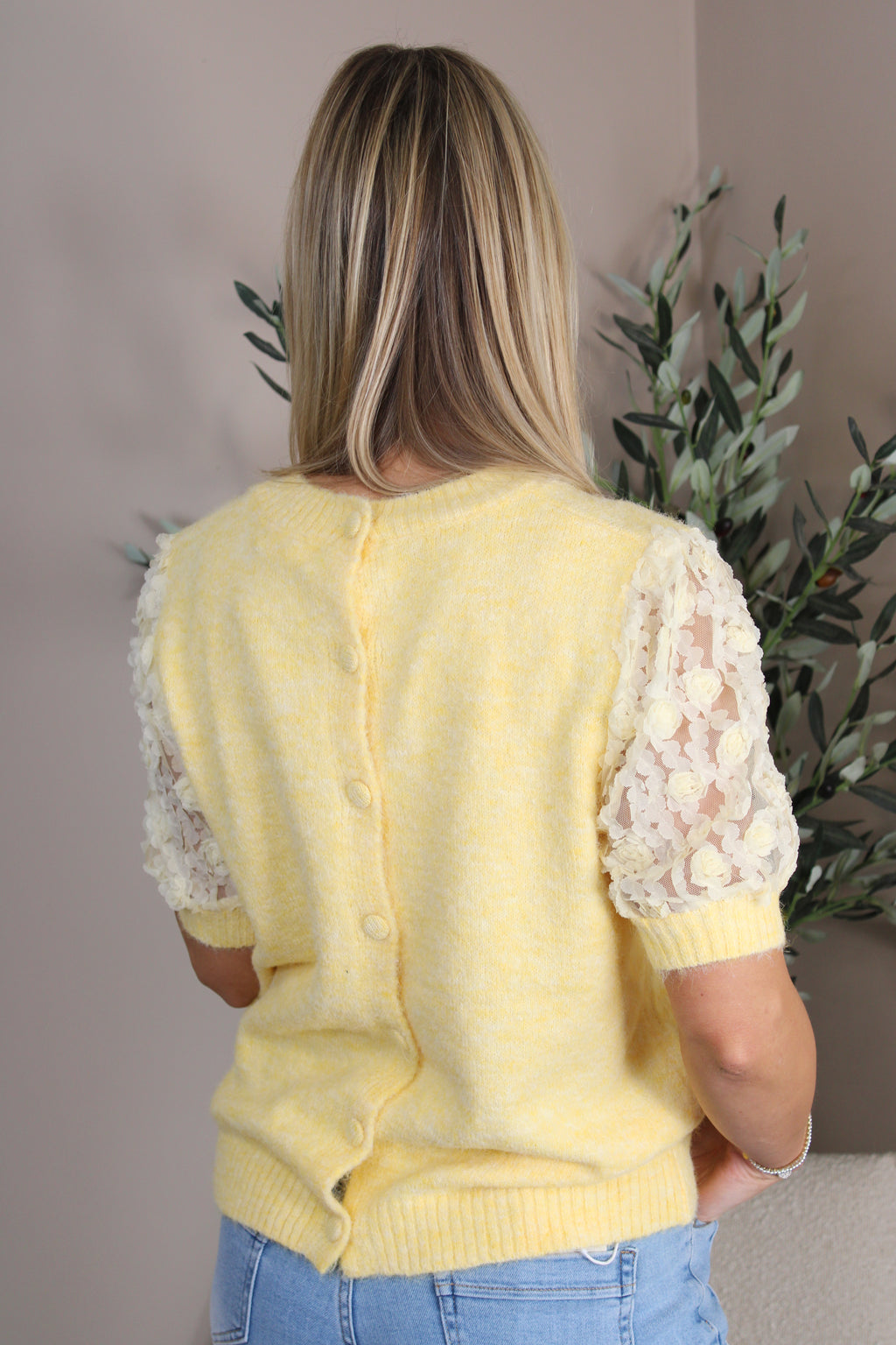 Salcombe Flower Sleeve Knitted Tee