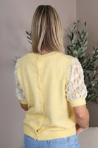 Salcombe Flower Sleeve Knitted Tee