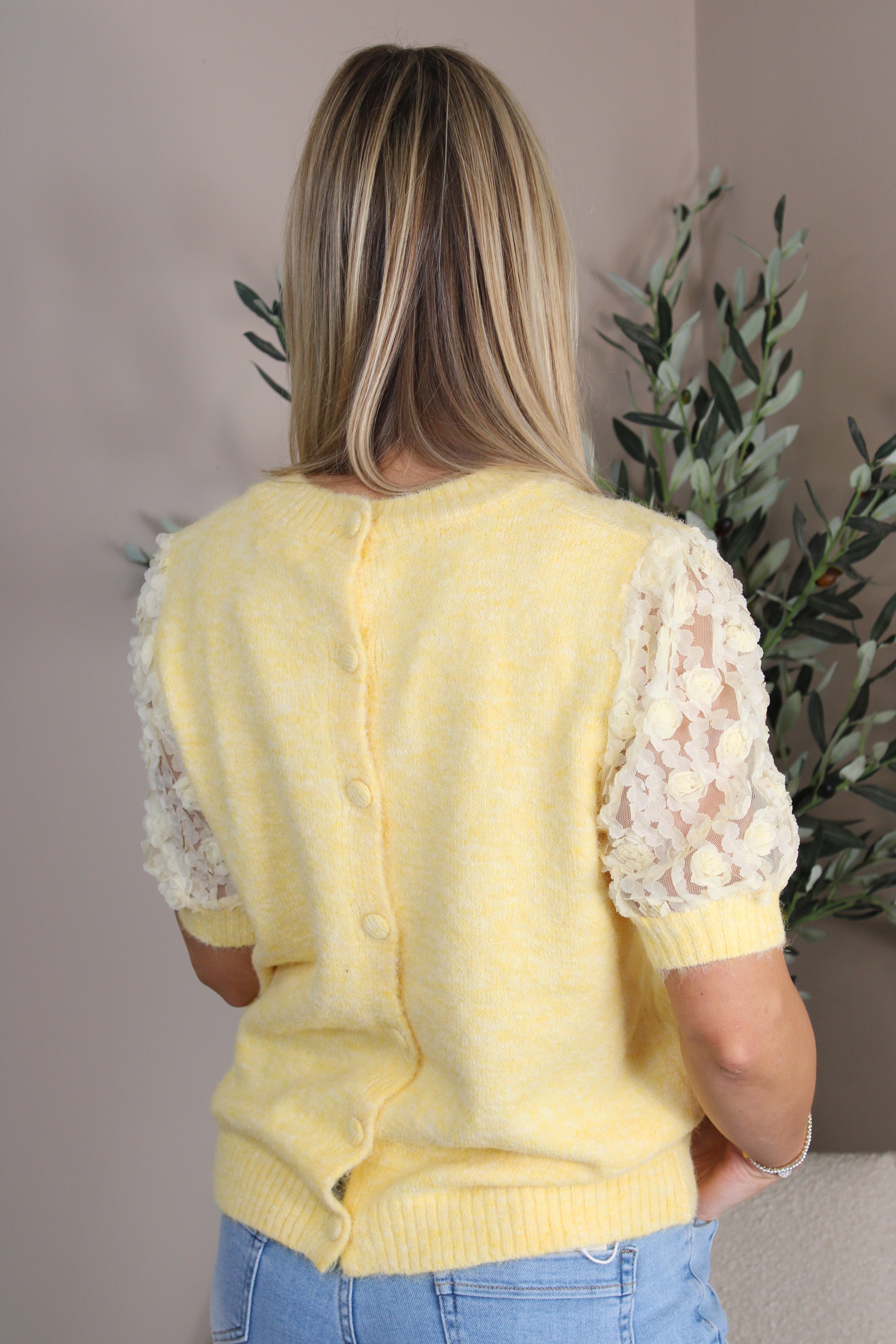 Salcombe Flower Sleeve Knitted Tee