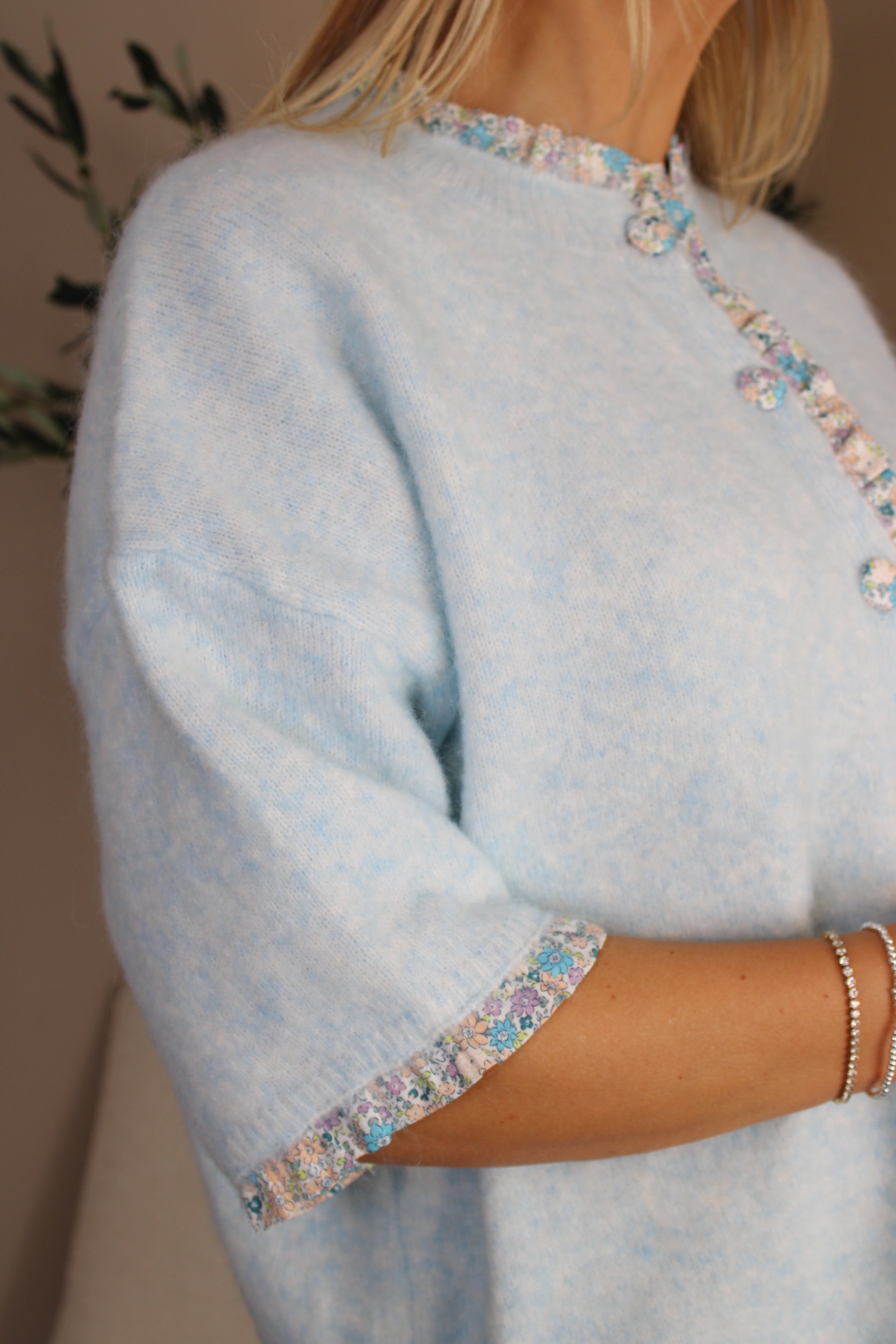 Salcombe Floral Trim Knitted Tee