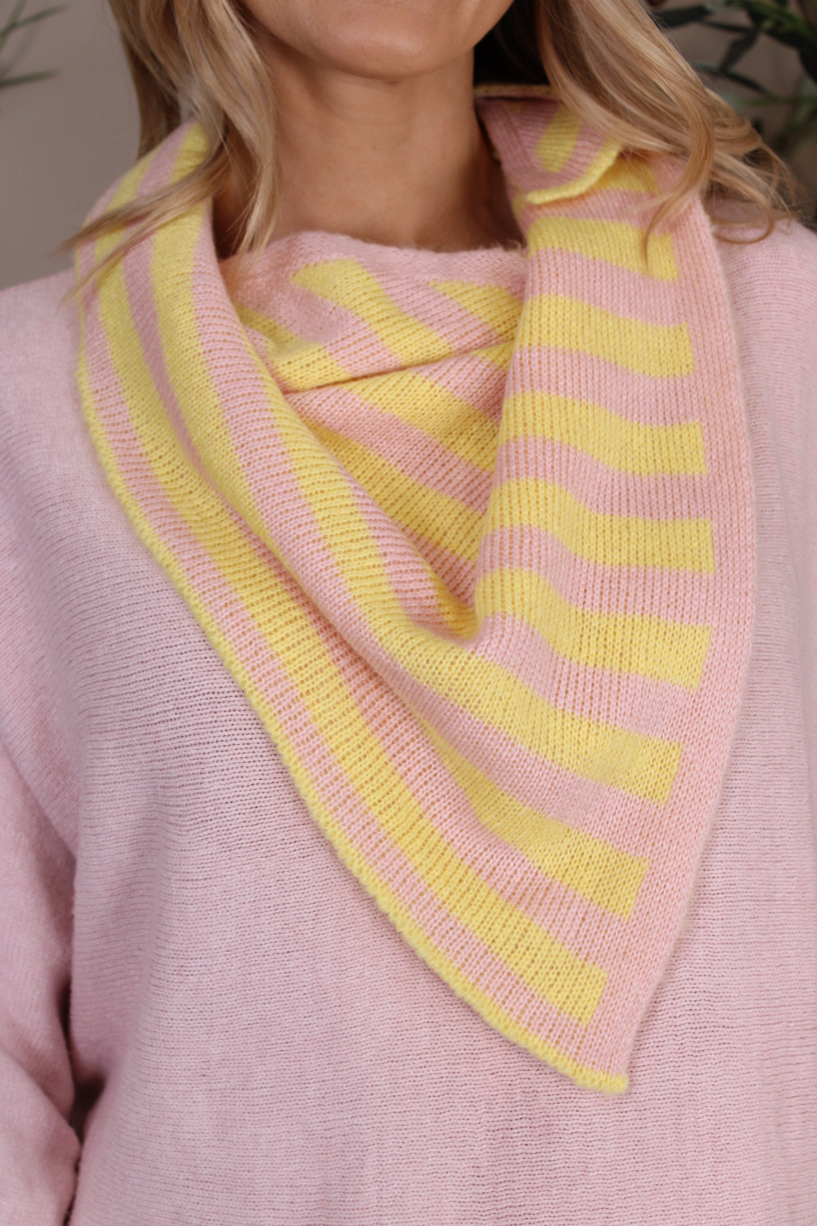 Breton Striped Triangle Scarf