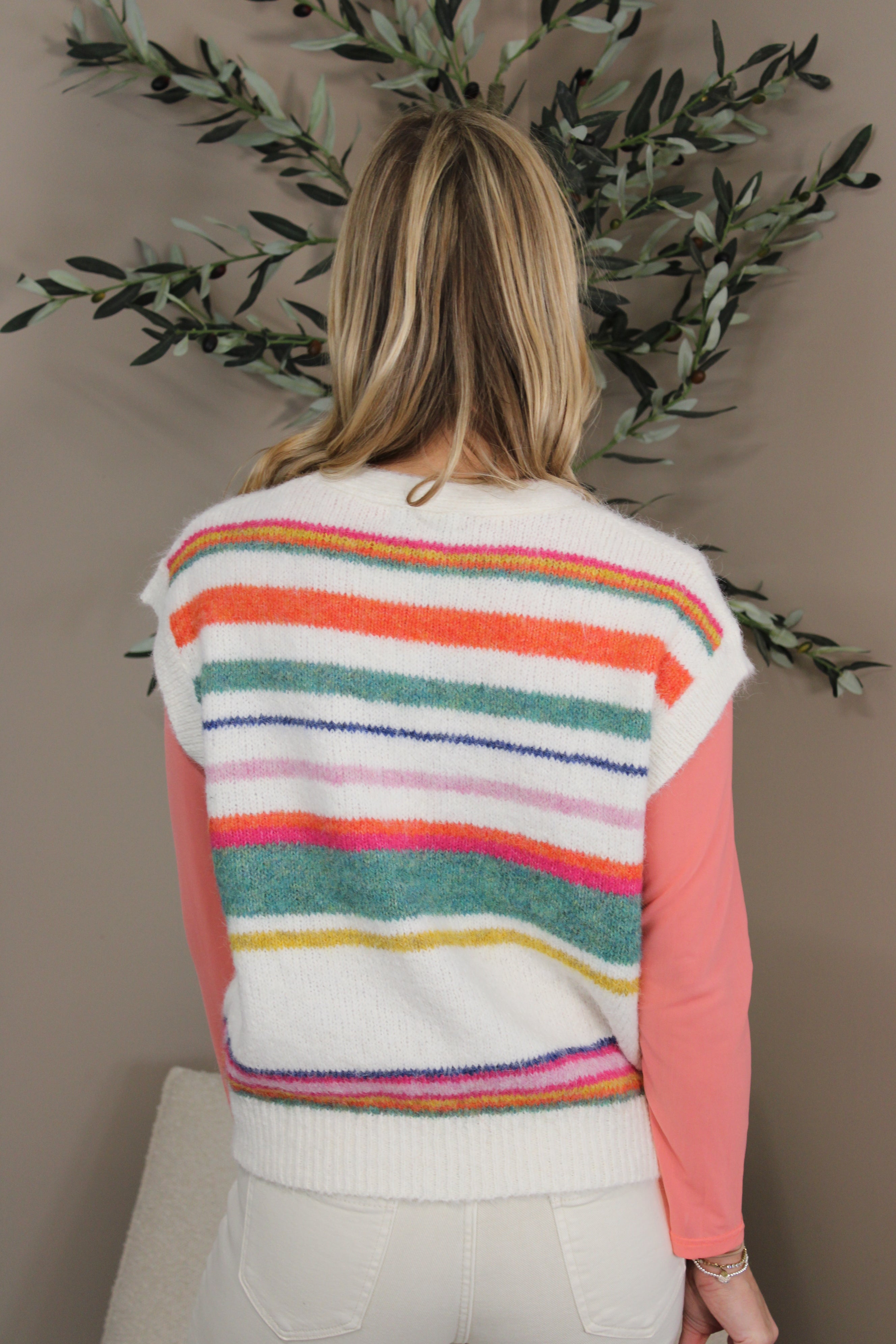 Sydney Stripe Button Front Tank