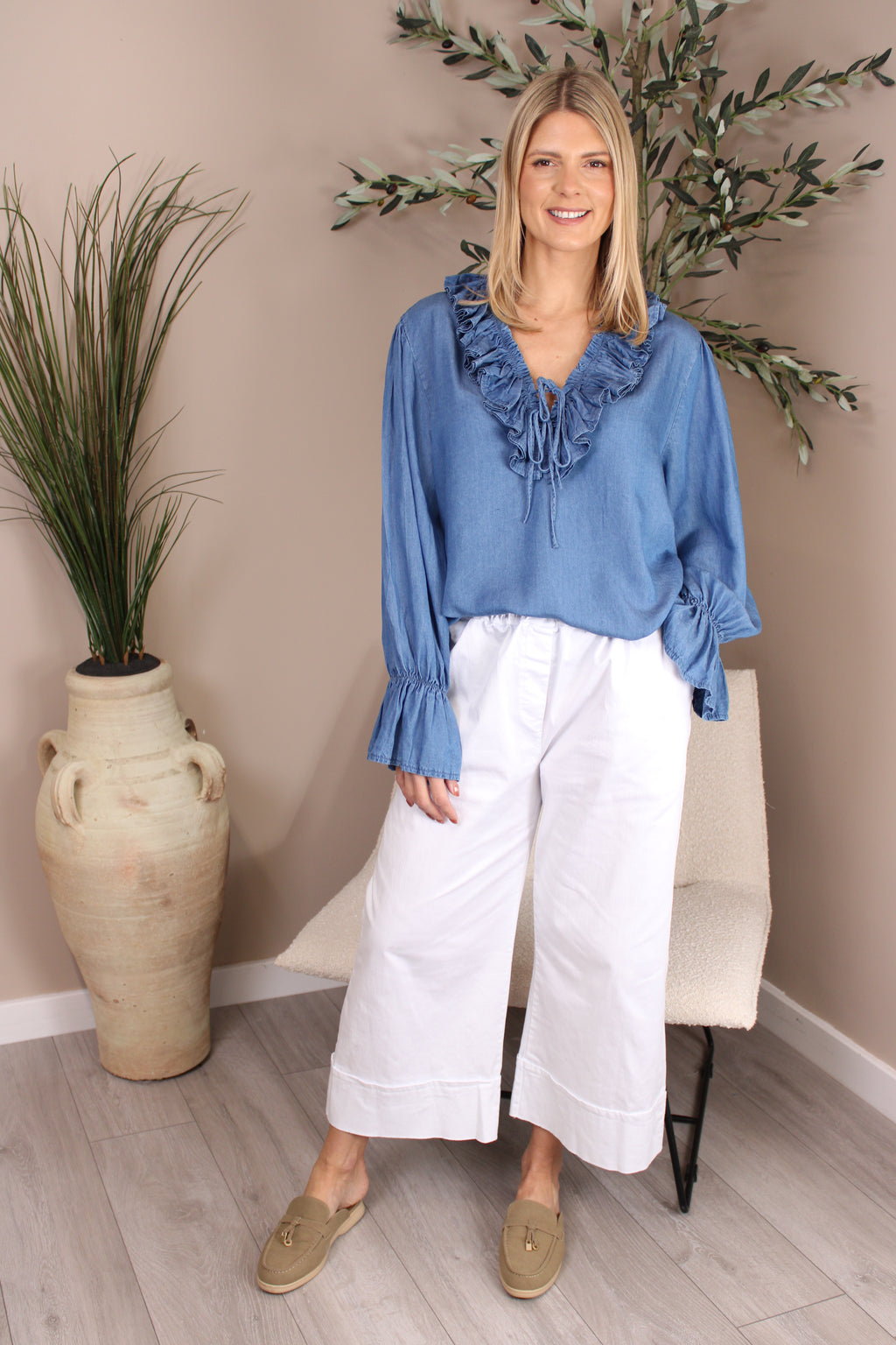 Camden Frill Neck Top