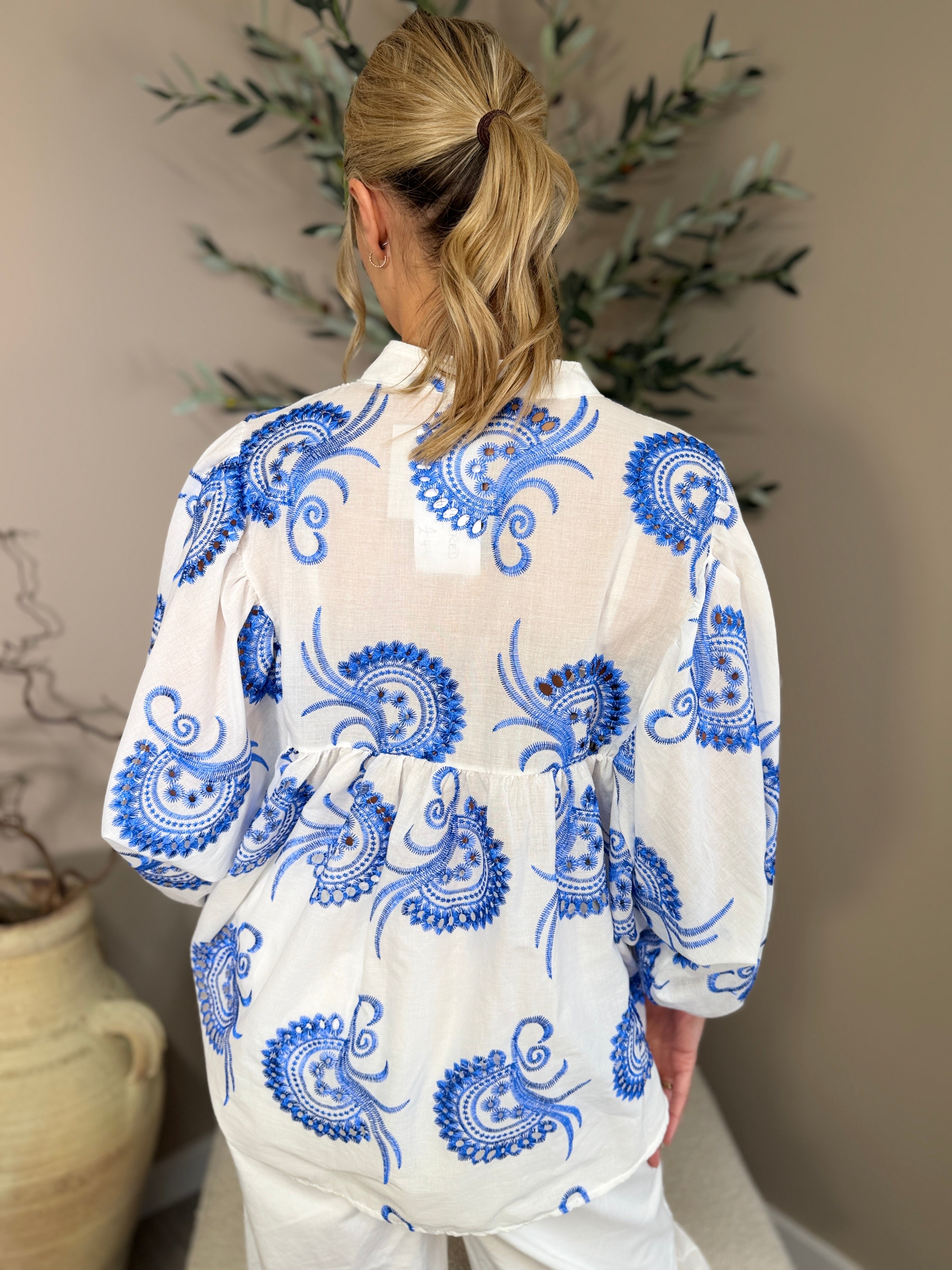 Santorini Embroidered Shirt