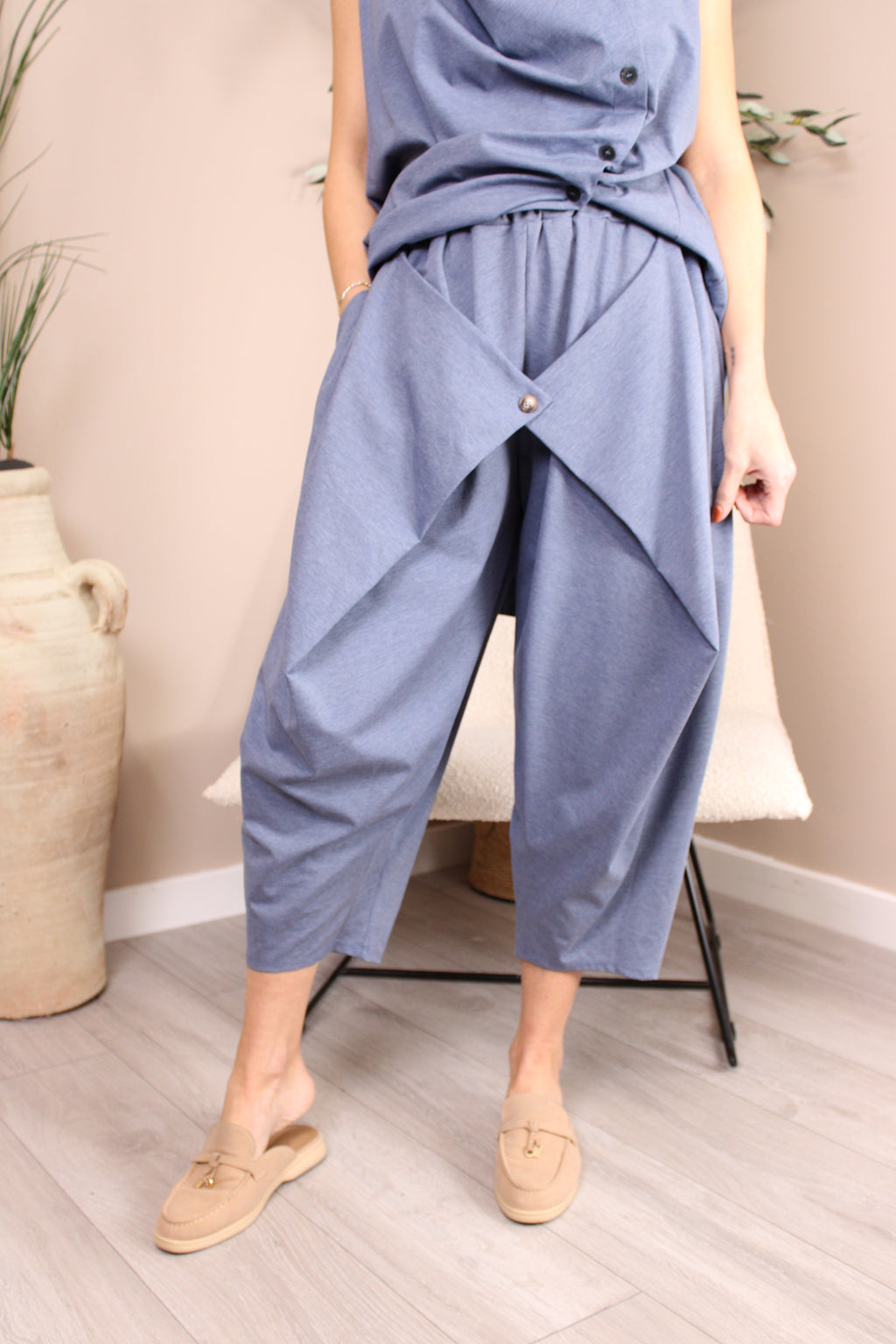 Tivoli Barrel Button Front Trousers