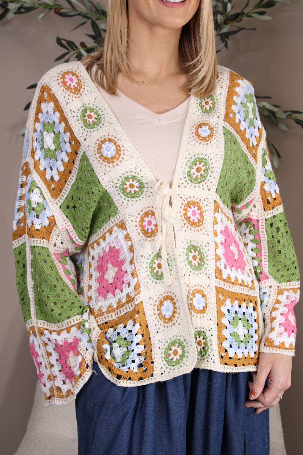 Tivoli Crochet Tie Cardi