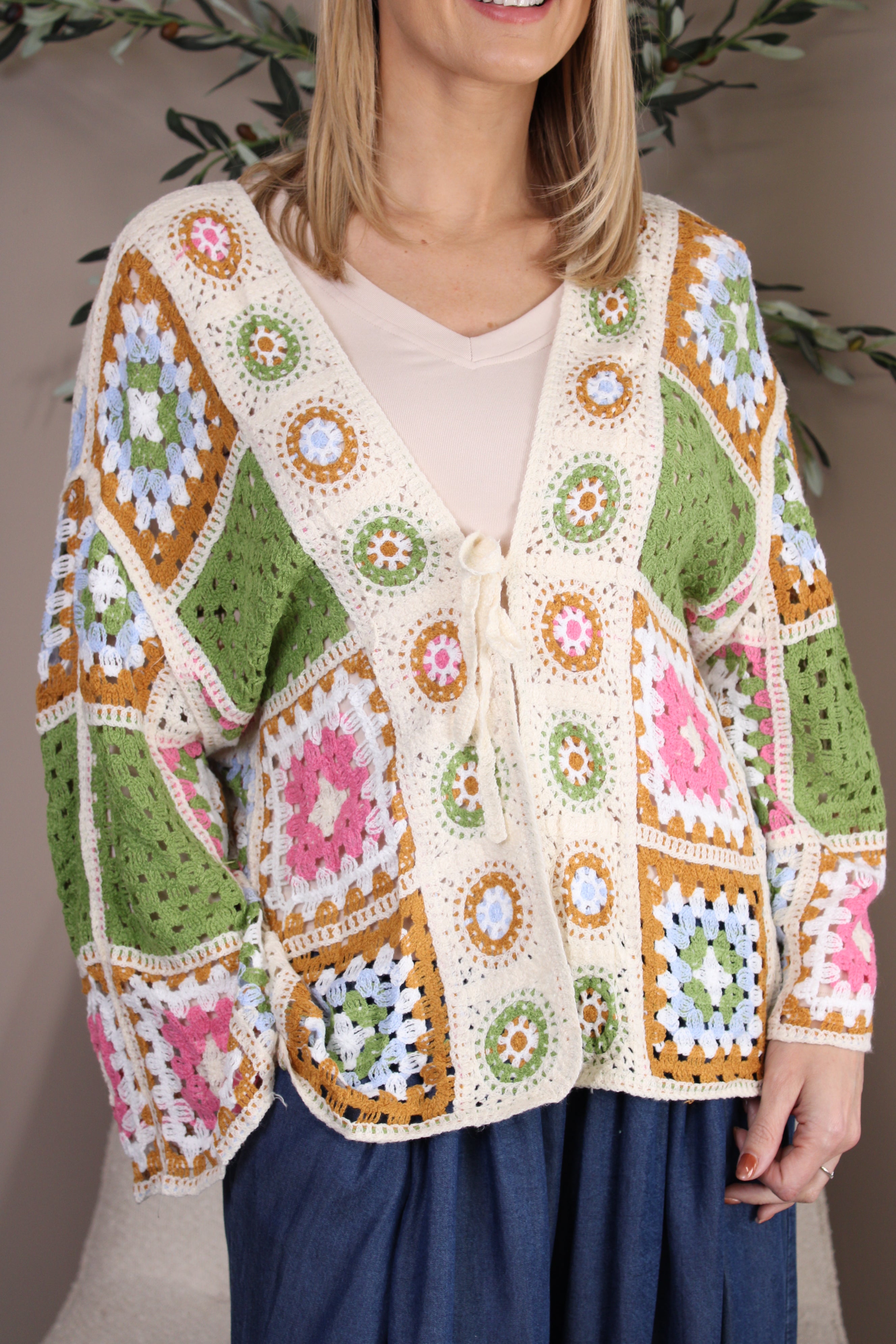 Tivoli Crochet Tie Cardi