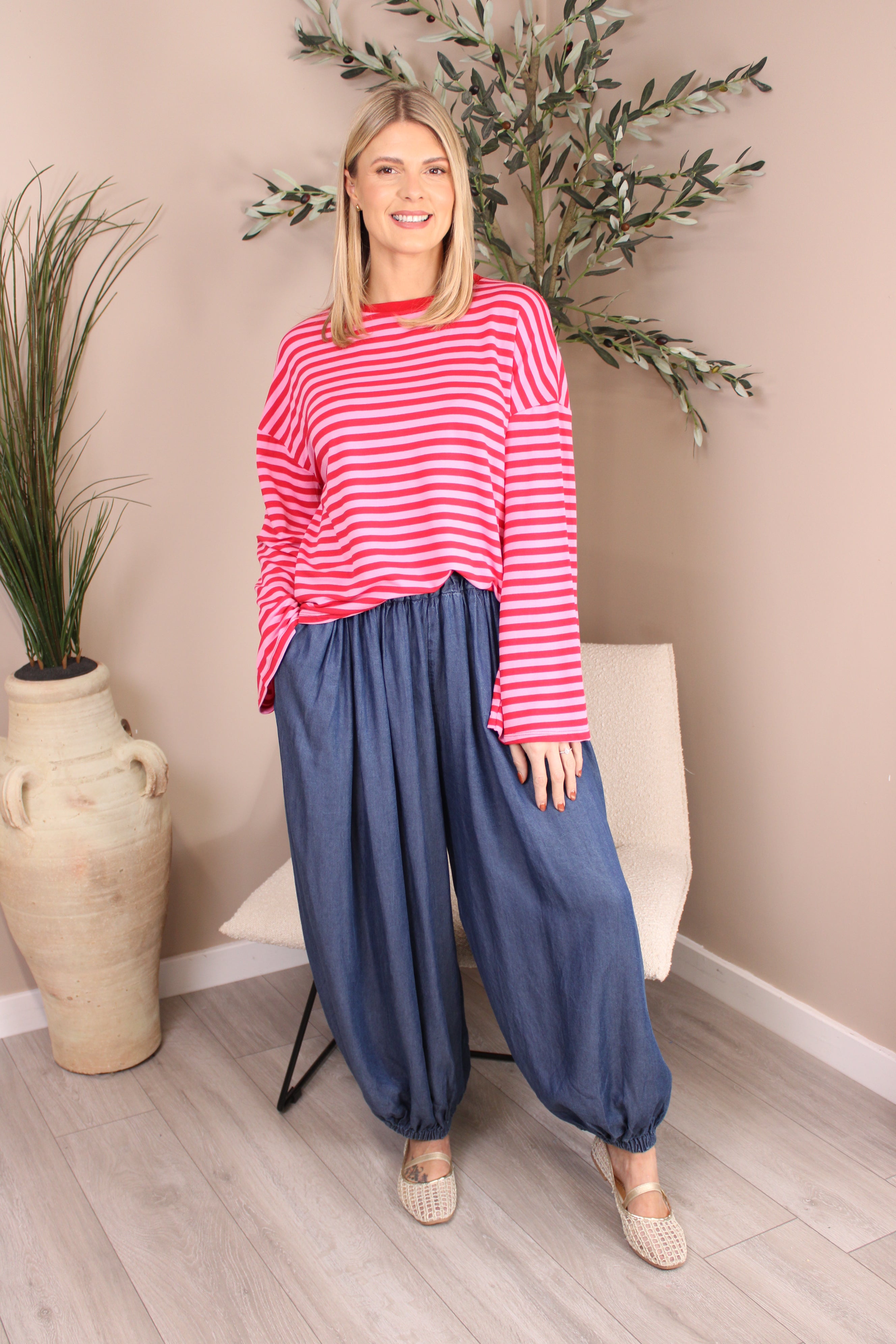 Candy Stripe Long Sleeve Top
