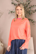 Candy Stripe Long Sleeve Top