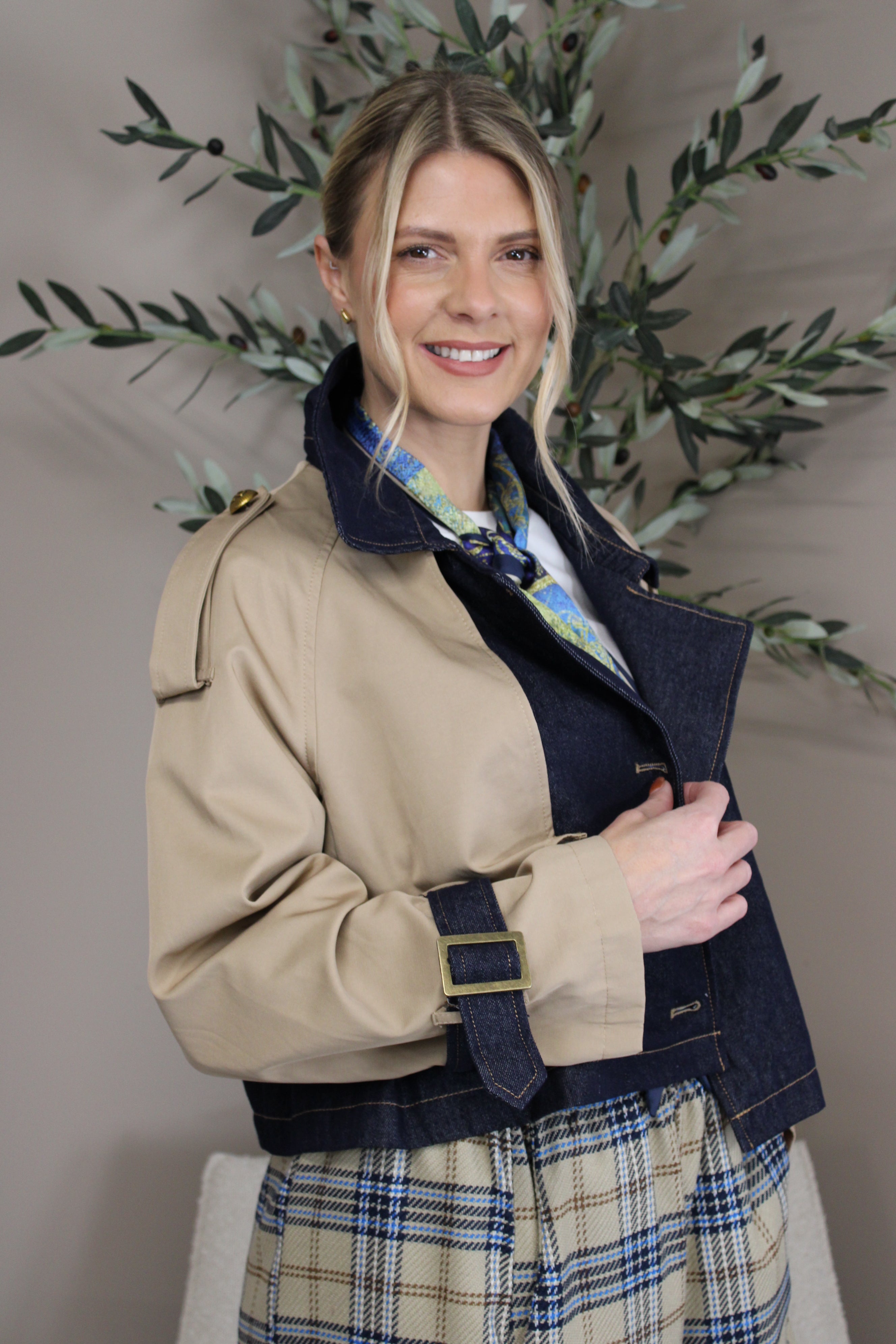 Paris Cropped Trench Jacket