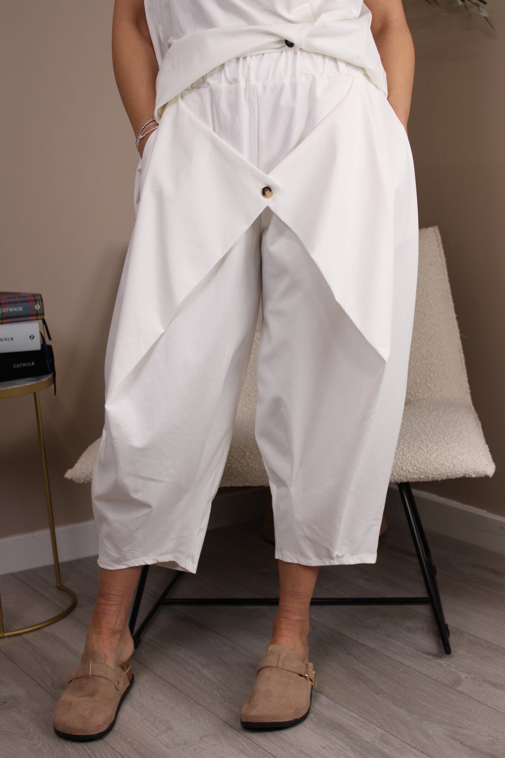 Tivoli Barrel Button Front Trousers