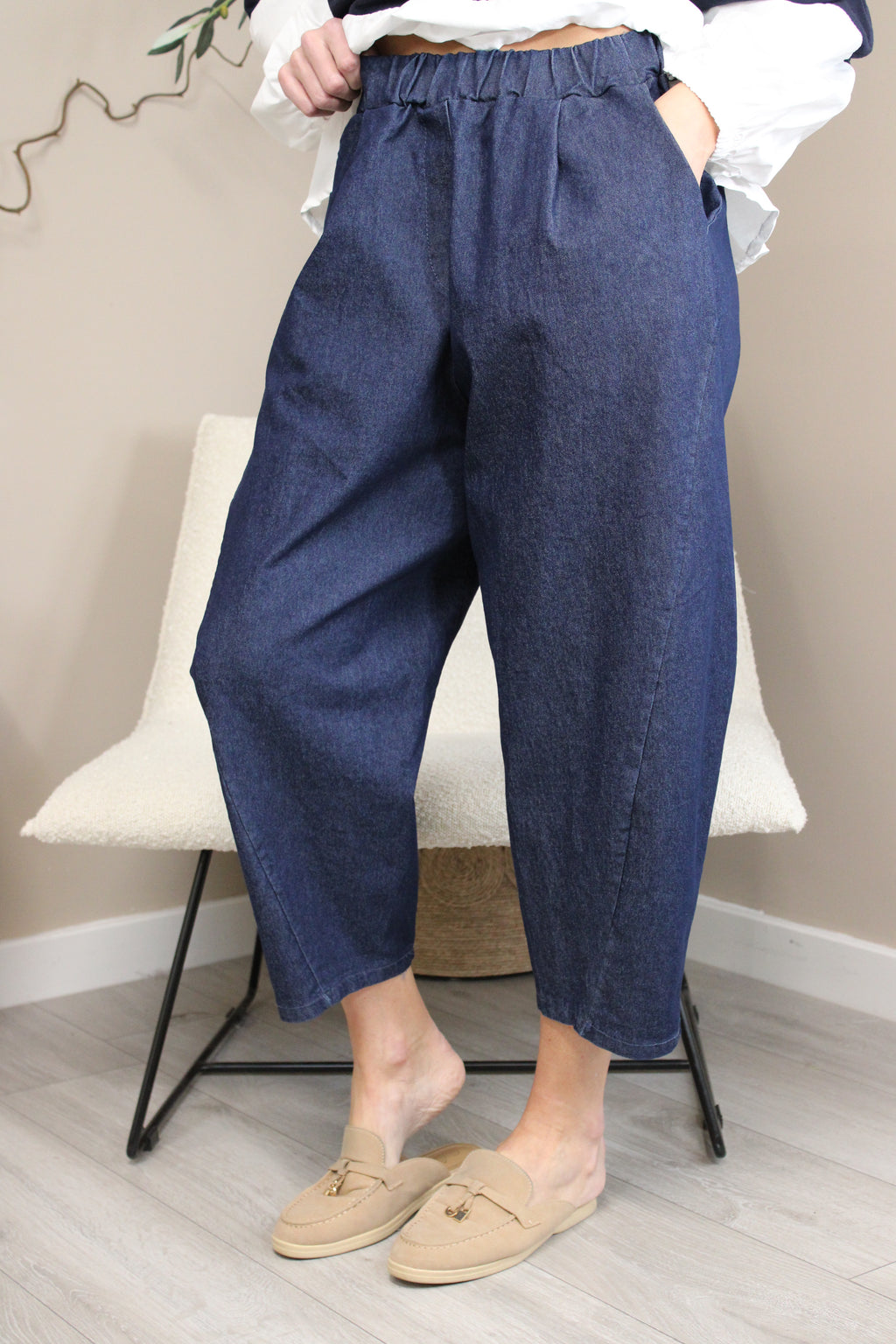 Palma Denim Barrel Trousers