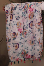 Pink & Teale Tassel Scarf