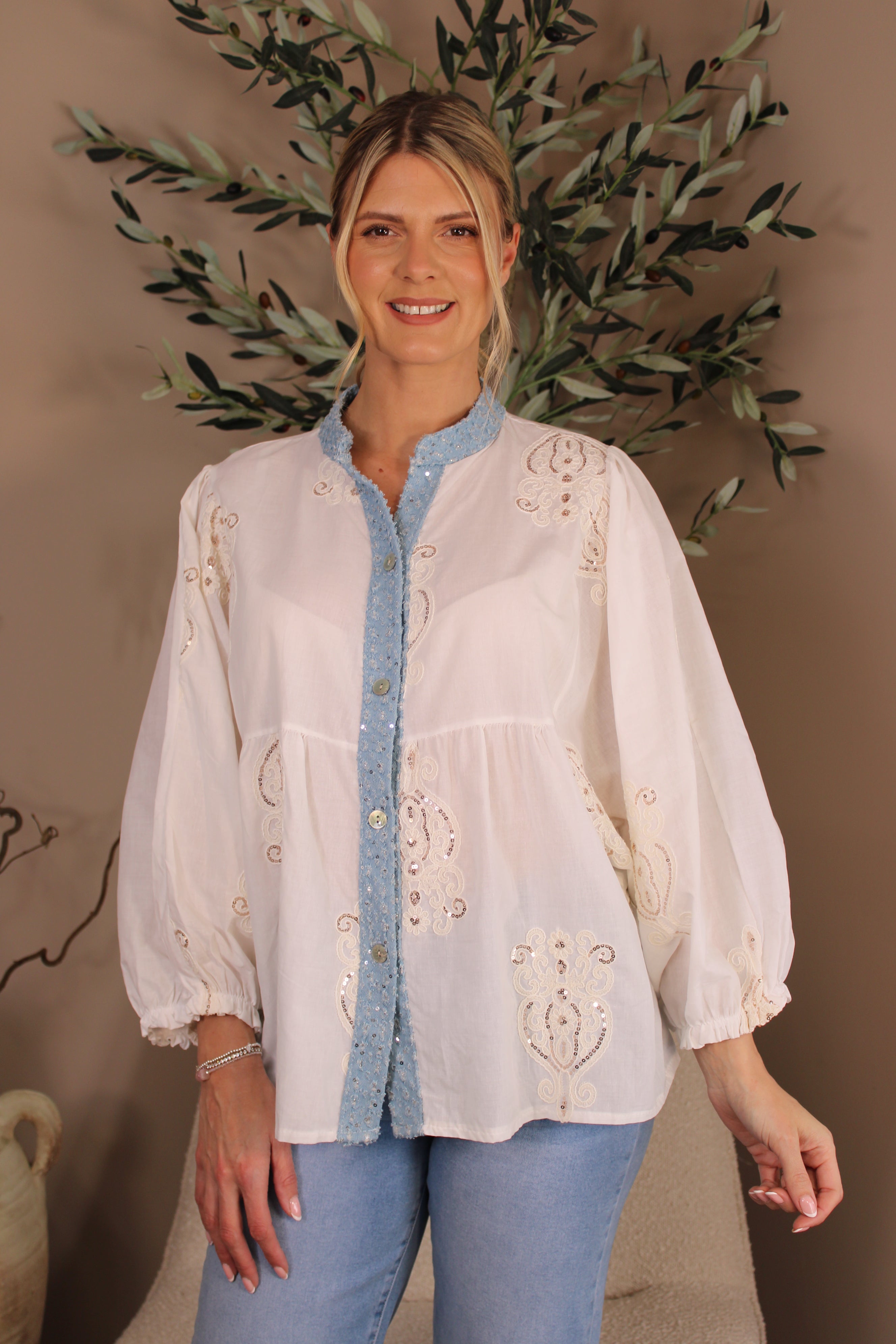 Porto Sequin Detail Shirt
