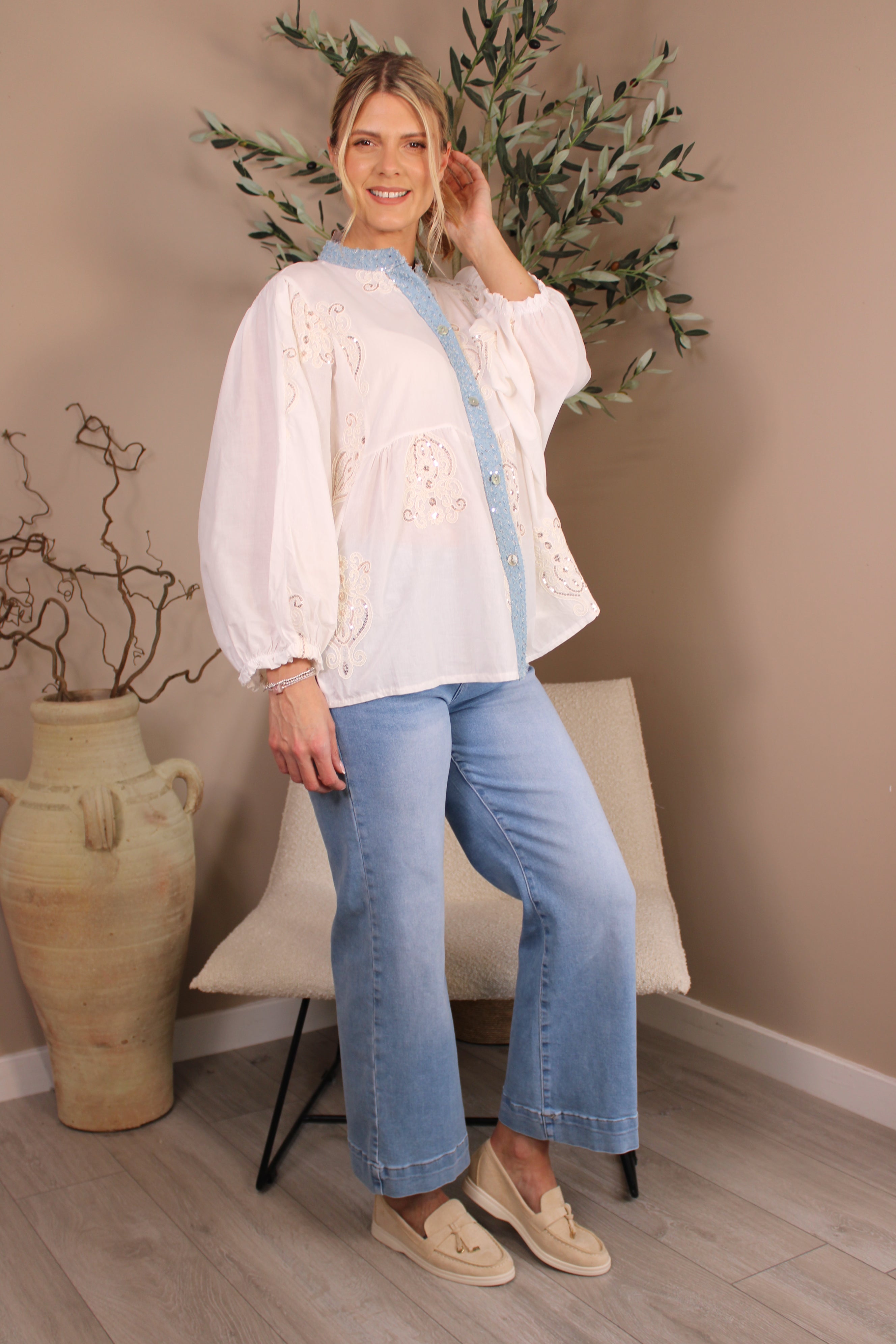 Porto Sequin Detail Shirt