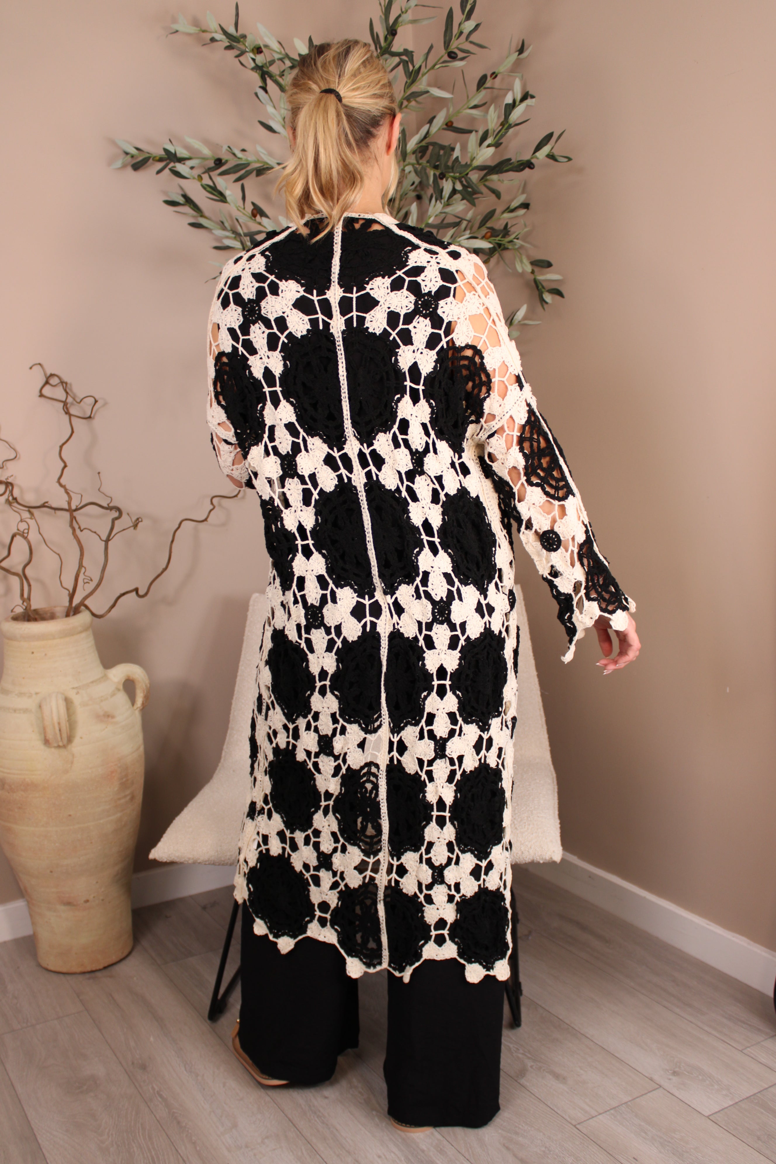 Marbella Crochet Longline Cardi