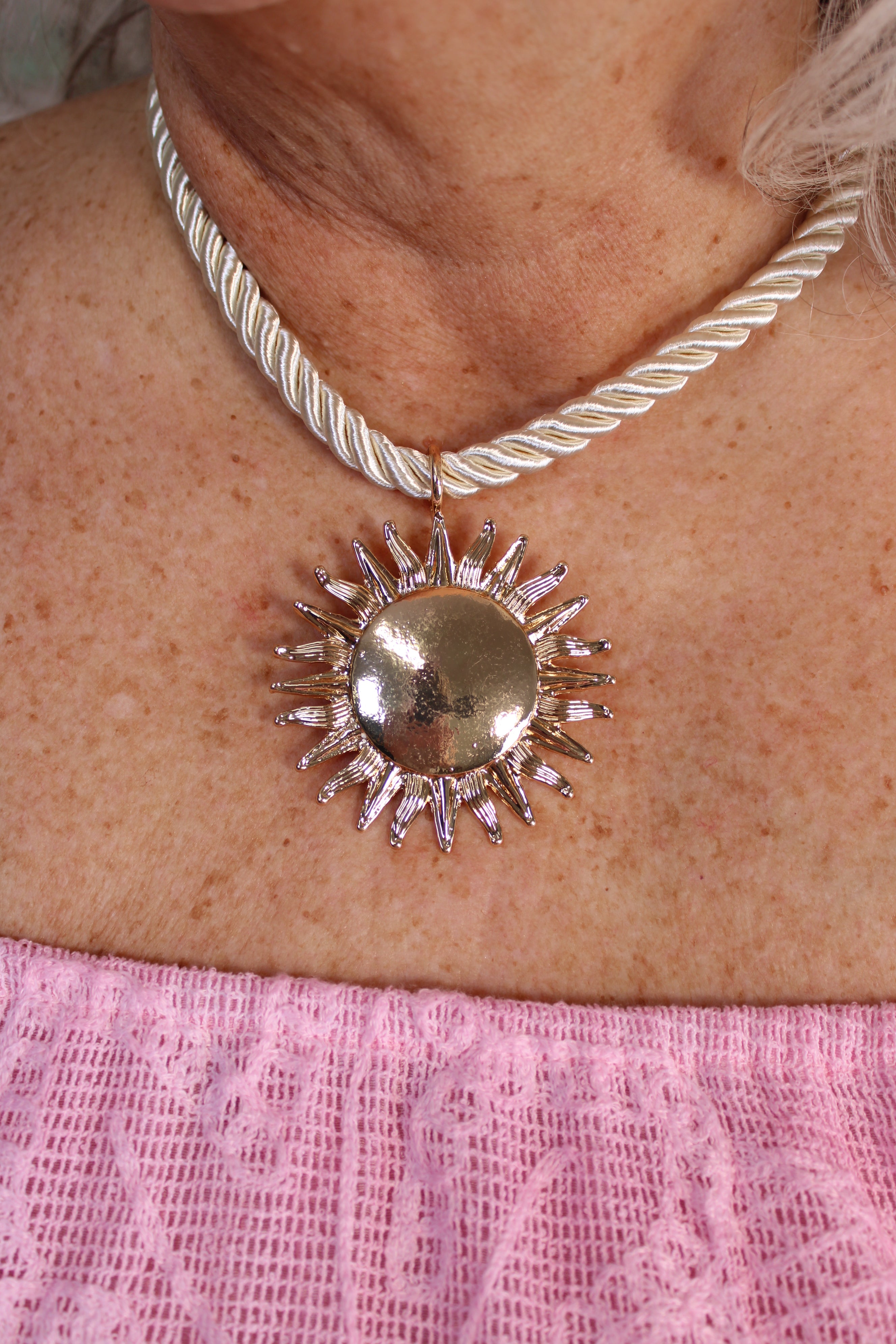 Sun on Rope Necklace