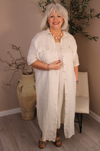 Roma Linen Shirt Dress