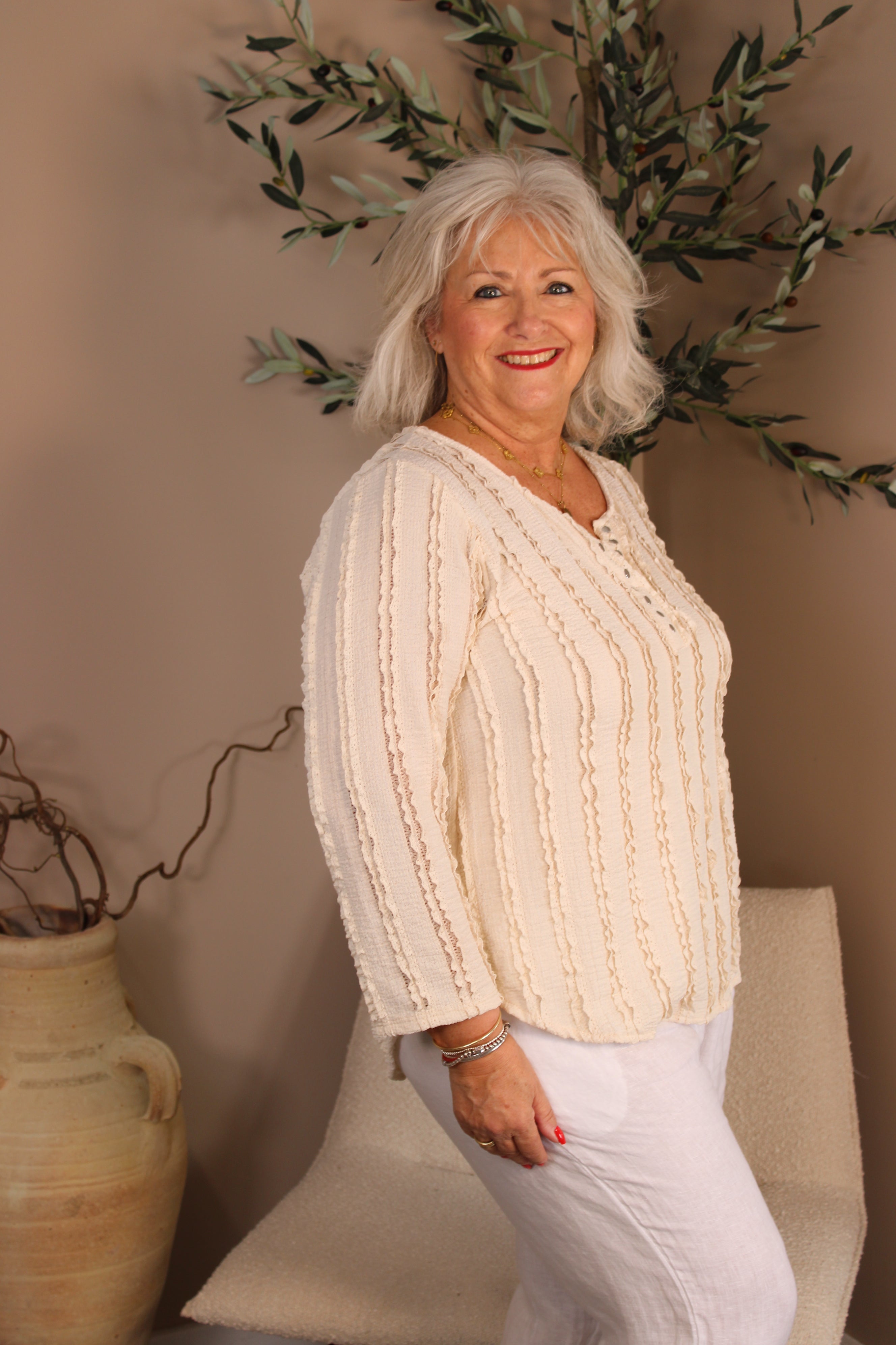 Capri Layer Stud Detail Top