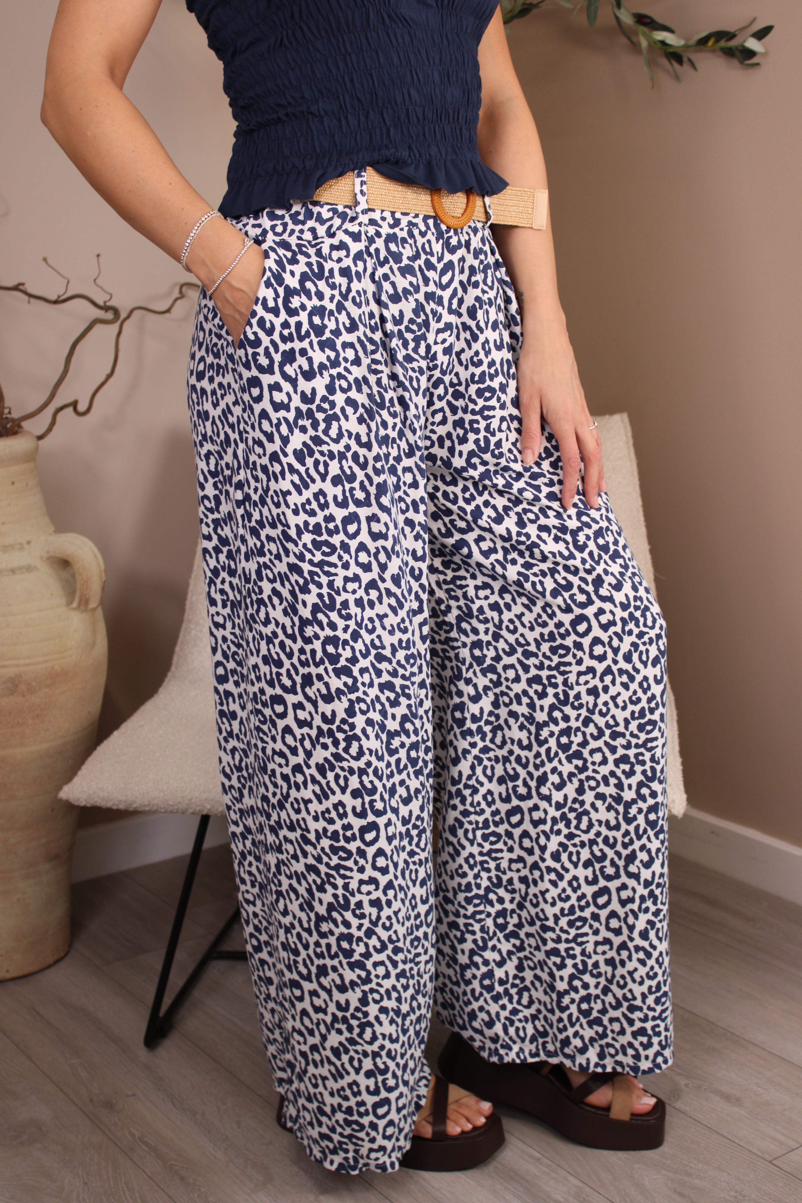Zambia Belted Wide Leg Trousers