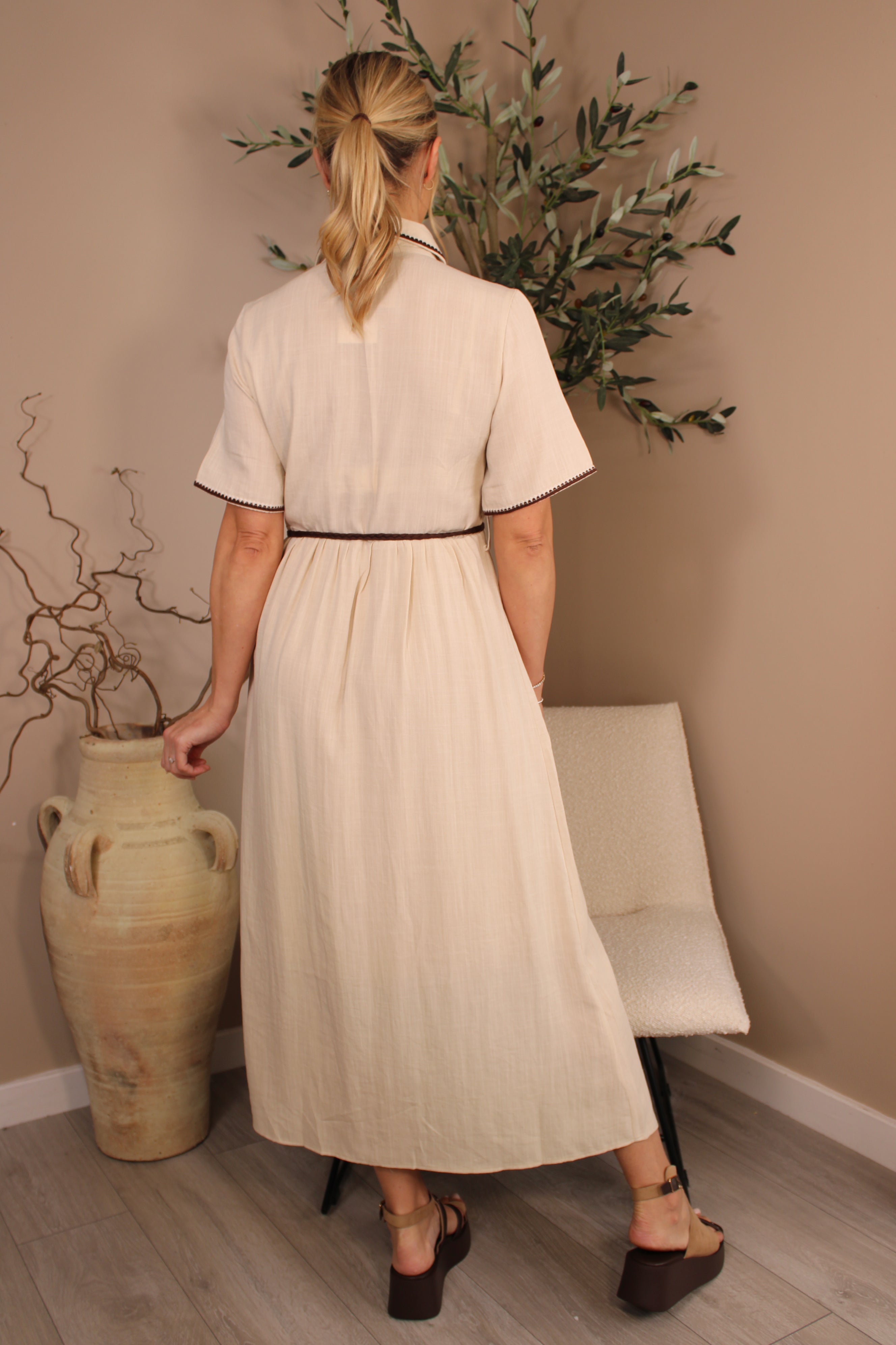 Cairo Pleat Pocket Shirt Dress